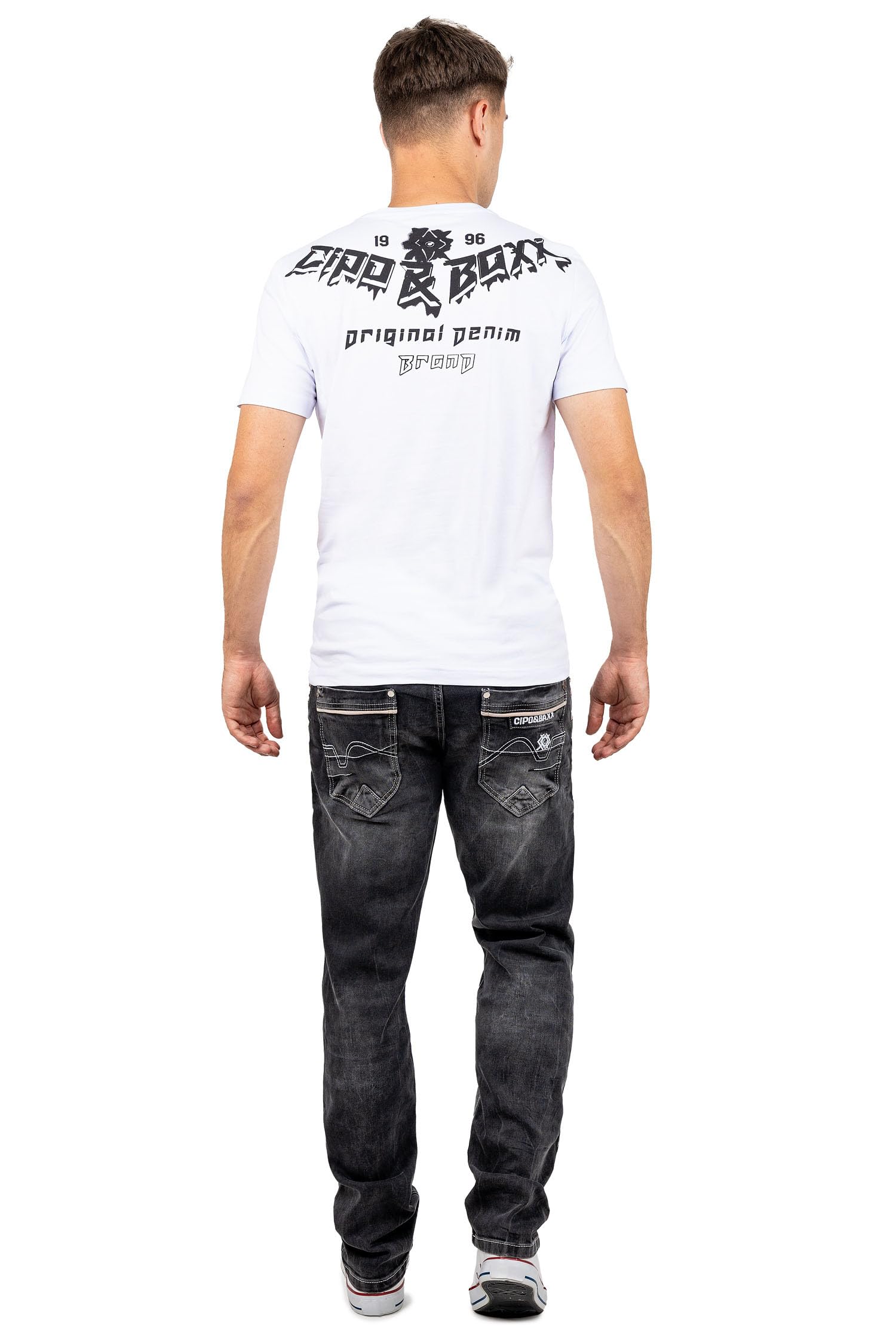 & Baxx Męski T-shirt charakterystyczny, rzucający się w oczy ekstrawagancki design