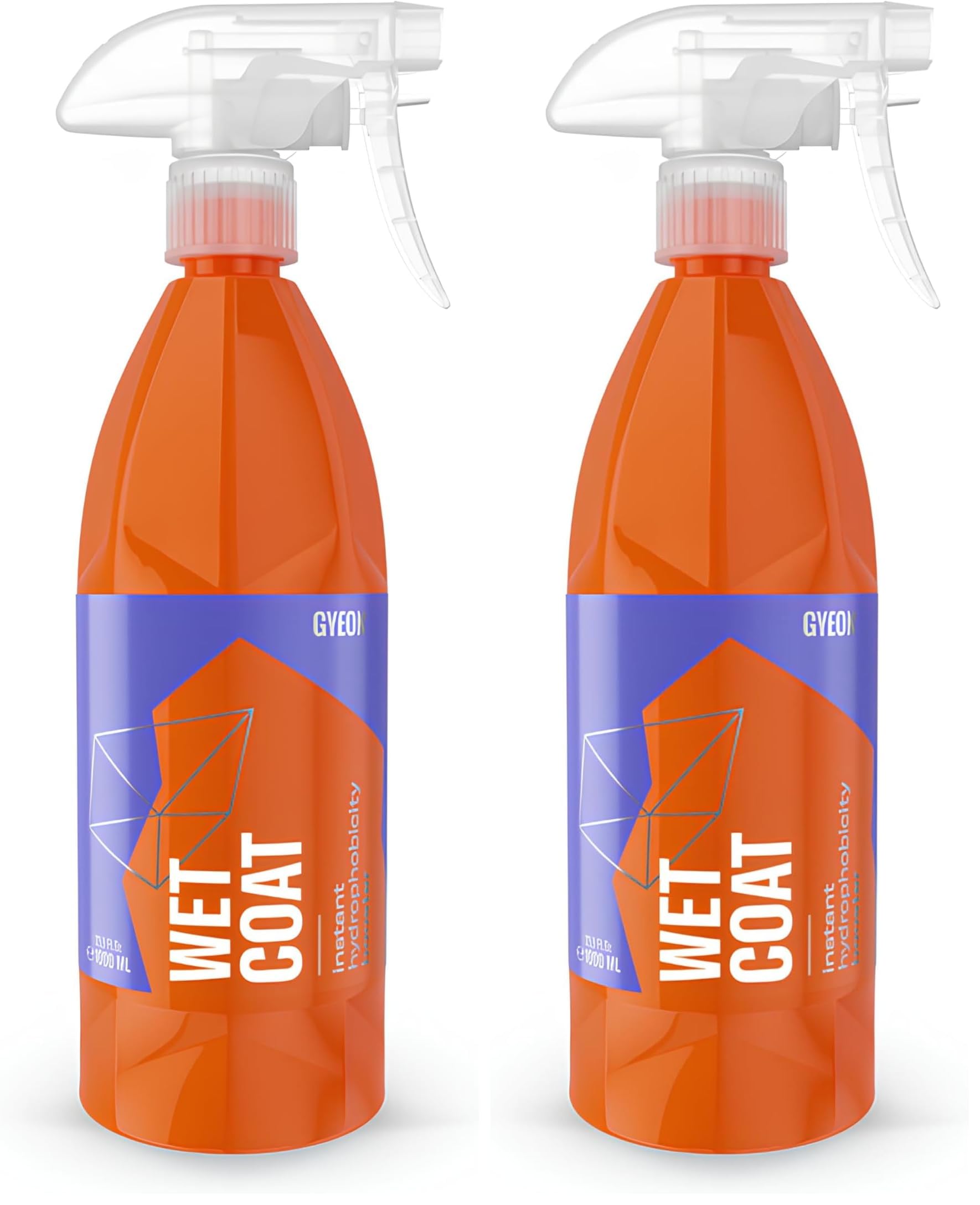GYEON Wet Coat 1000ml - Hydrophobic Ceramic Spray Coating for Cars - High Gloss Solutions for Your Car Paint Wheels and Glass - Spray On Rinse Off Easy DIY Use Formula (Pack of 2)