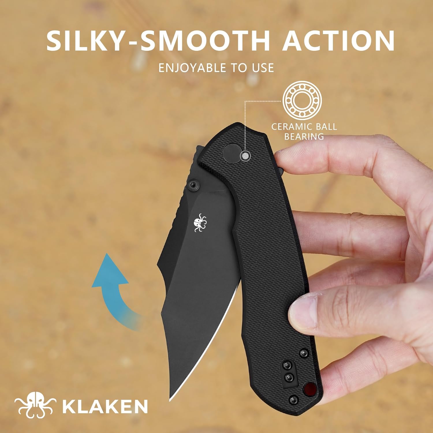 Pocket Knife, 3.42'' Broad D2 Blade Folding Pocket Knife, G10 Handle Folding Knife for Outdoor Hiking Camping Survival, EDC Tools with Pocket Clip