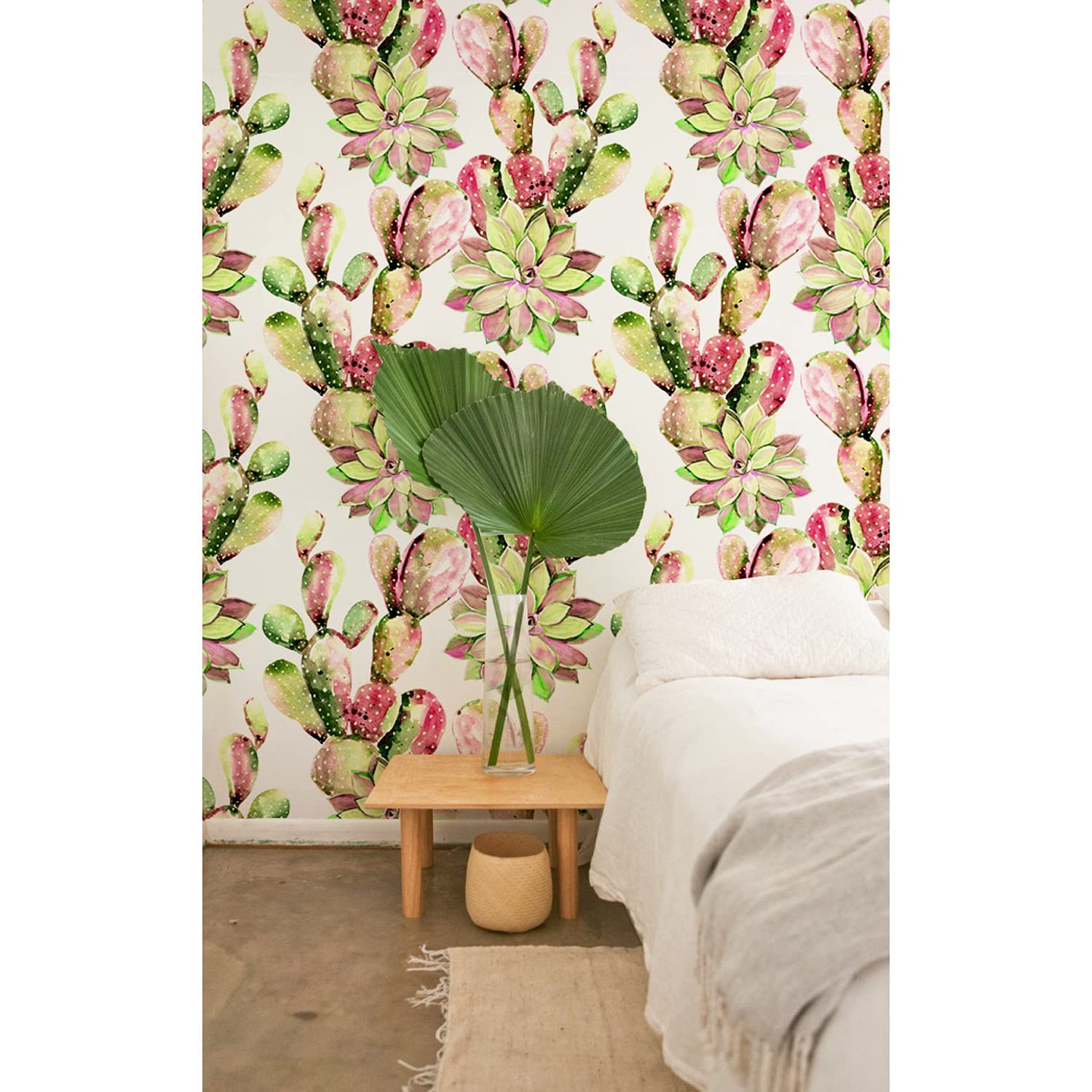 Papier peint meuble et salon Cactus Coloray | Grand décor mural pour une ambiance nature