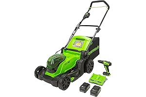 Greenworks 48V 17" Brushless Cordless Lawn Mower and Drill Combo