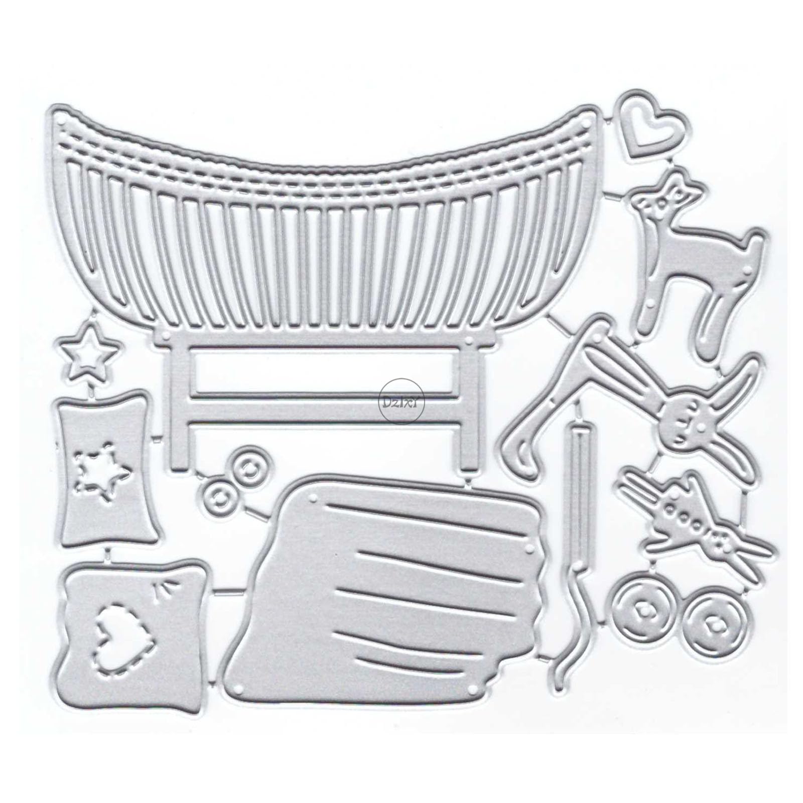 DzIxY Cradle Pillow Metal Cutting Dies for Card Making Kit Embossing Paper Die Cuts Scrapbook Machine Stencils Storage Pockets Supplies — image 1