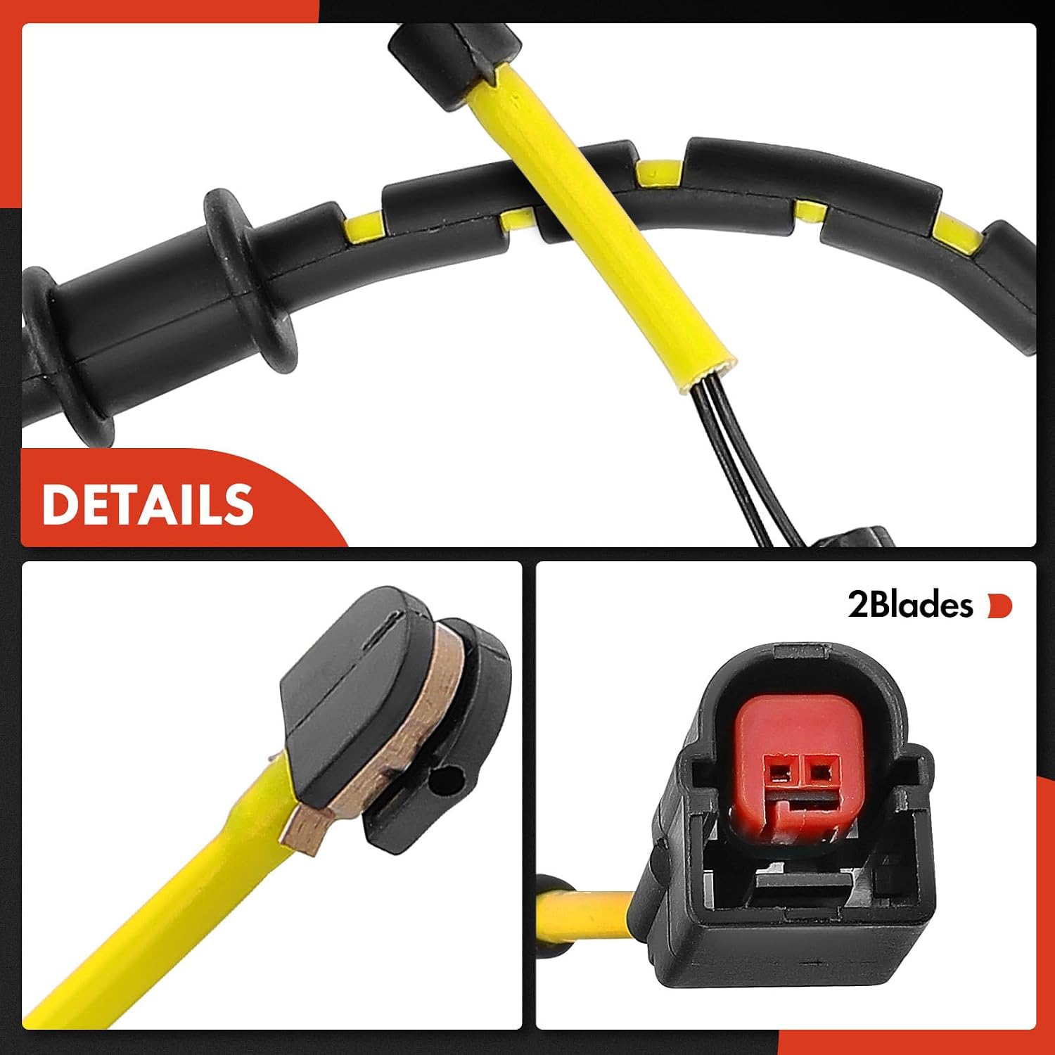 A-Premium Front Driver or Passenger Brake Pad Wear Sensor Compatible with Jaguar XF 2013-2015, XJ 2013-2019, XJR 2014-2017, XJR575 2018-2019