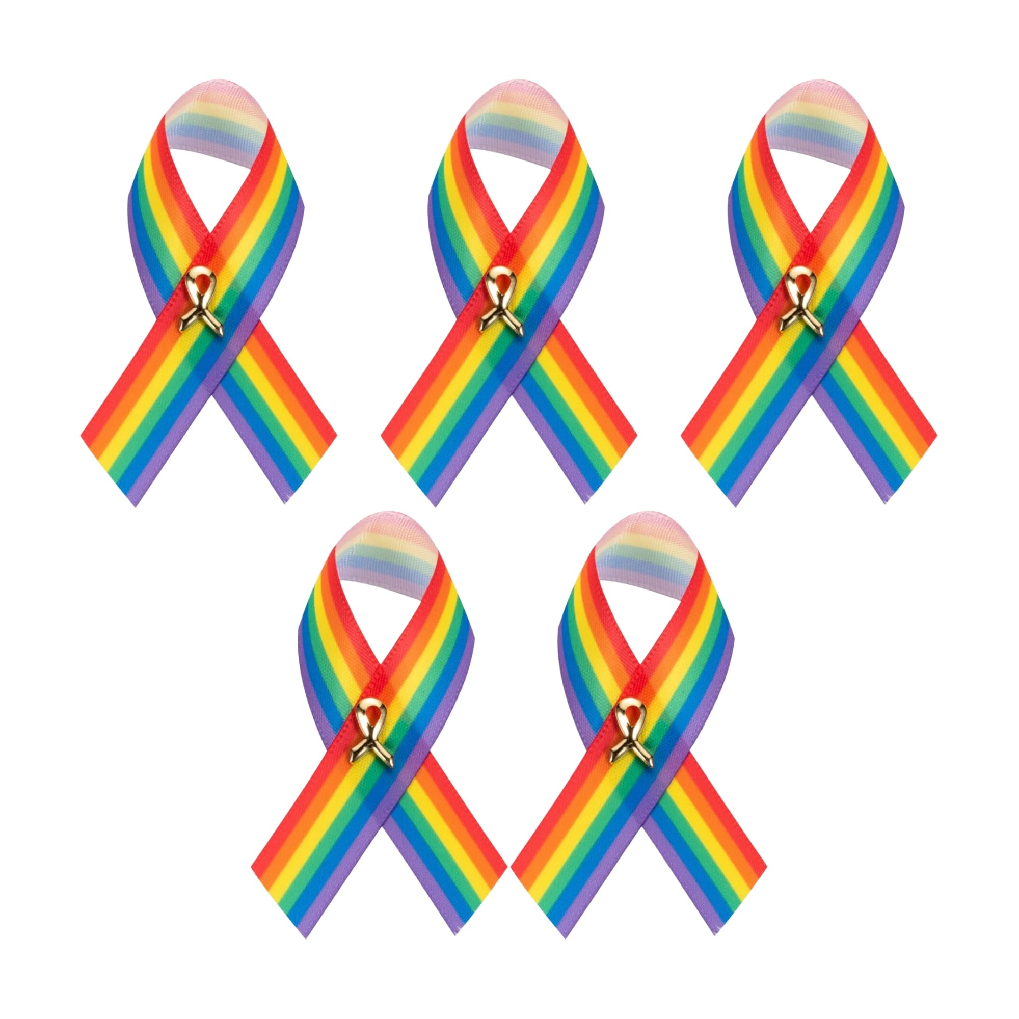1/2/5/10/25/50/100pcs Satin Awareness Ribbon Pins (Pick your color), for Cancer &amp; Disease Awareness, Bulk Quantities for Fundraising, Events, Gift Giving