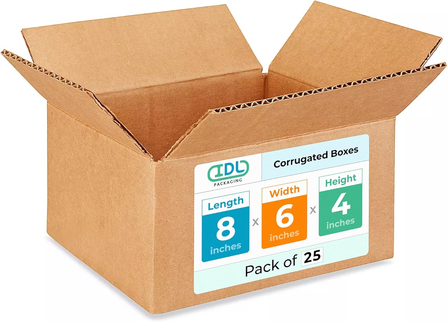 Small Moving & Shipping Boxes 8x6x4 (25-Pack) - Extra Strength Corrugated Boxes