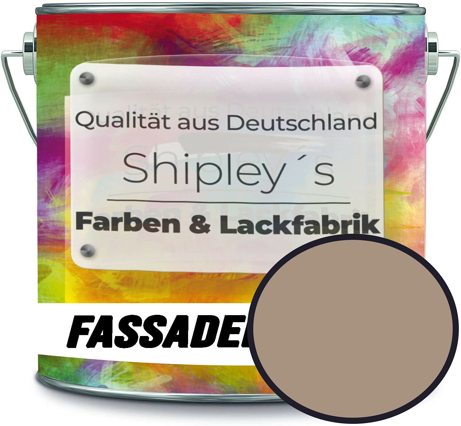Farba fasadowa z efektem lotosu wysokiej jakości farba na bazie żywicy silikonowej kolor cokołu RAL 1019 szaro-beżowy // Shipley's Farben & Lackfabrik