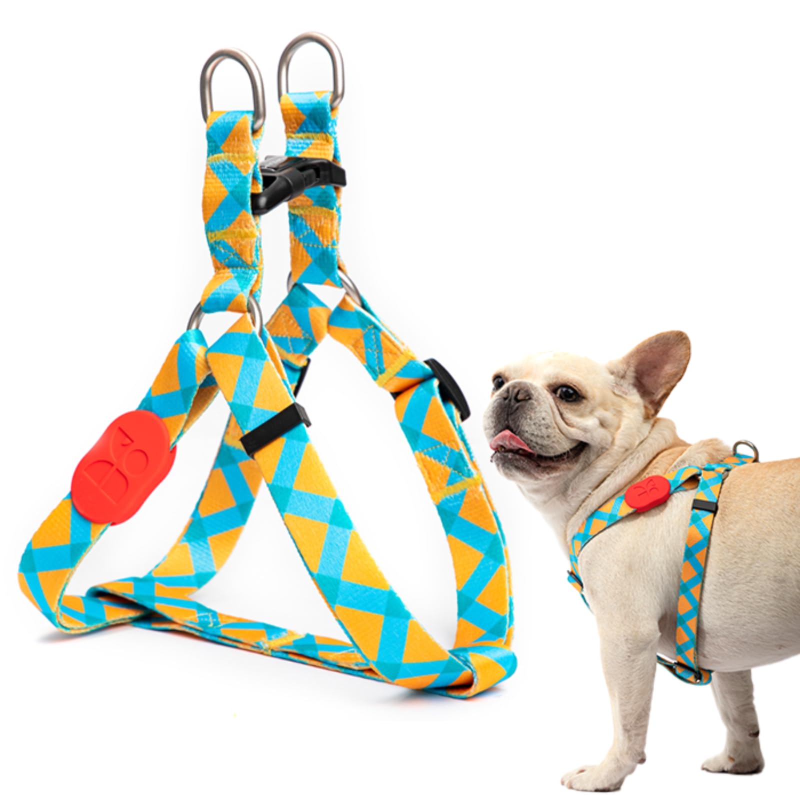 ●犬服●ハンドメイド 胴64 NO.488 フレブル Amazon | ハーネス 軽量 犬 カラフル 胴輪 フレンチブルドッグ