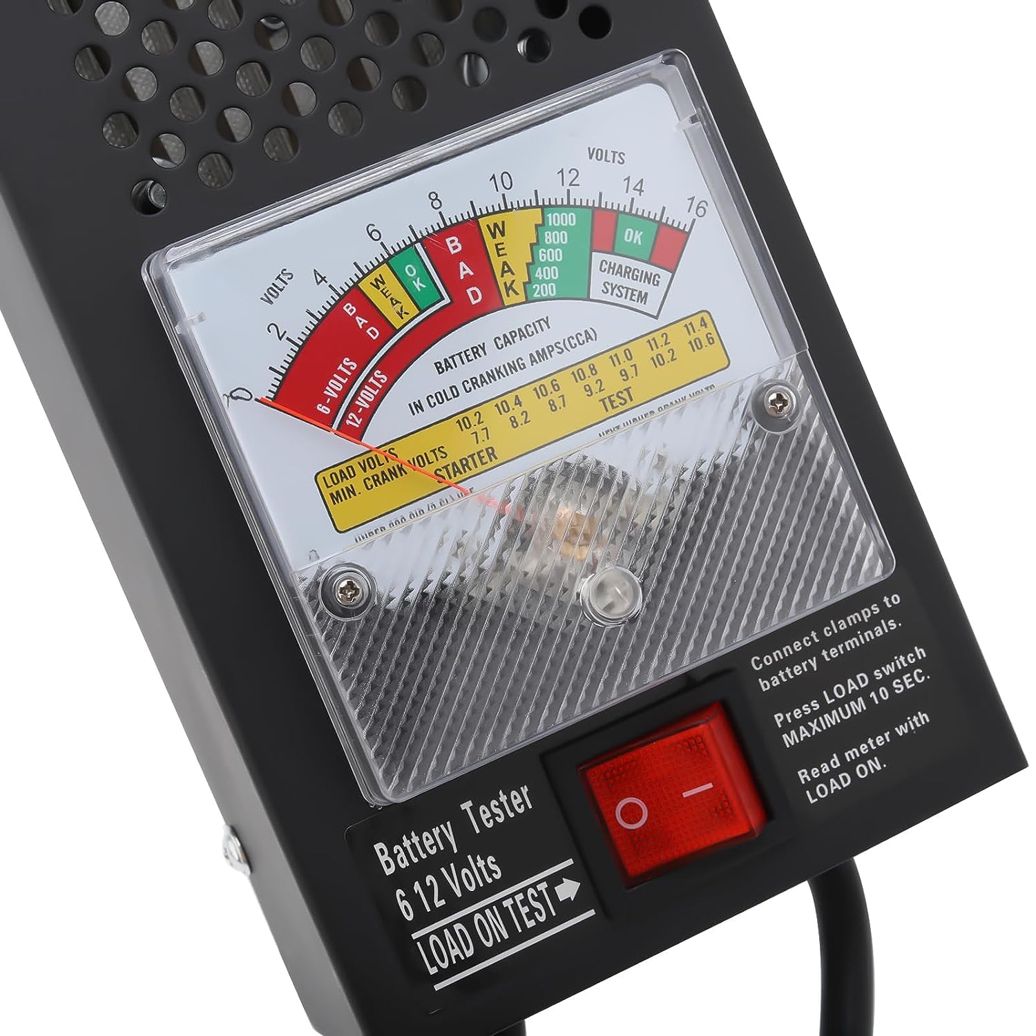 Yaegoo Car Battery Tester and Voltage Tester, Automotive Battery Load Checker 12V 100A / 6V 50A