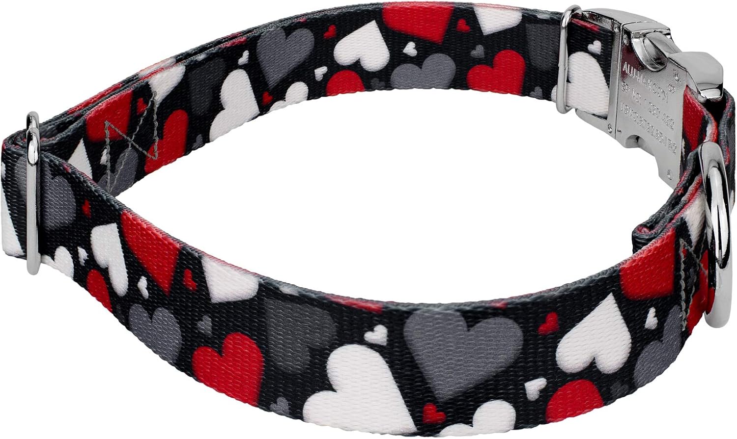 Country Brook Petz - Premium Be Mine Dog Collar and Leash - Affection Collection Featuring Designs You'll Adore (1 Inch, Large)