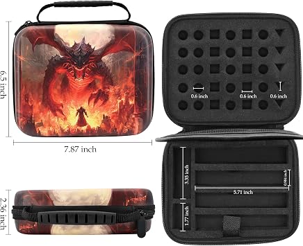 Dice Storage Case Dice Bag Dice throne dnd dice tray dice holder dnd dice storage dice case Multifunctional storage Organizer Role Playing Game for Rpg Table Game (A)