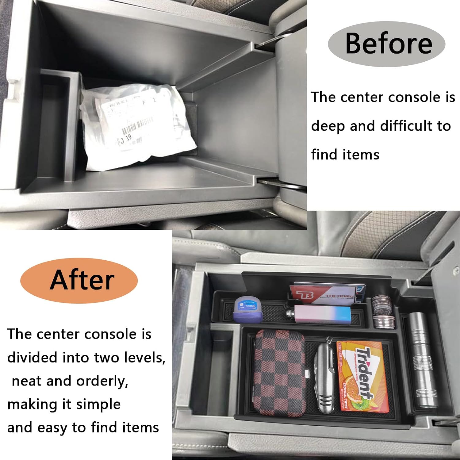 TACORBO Center Console Hidden Storage Box Organizer and Center Console Organizer Compatible with Nissan Pathfinder 2022 2023 2024 2025 Accessories