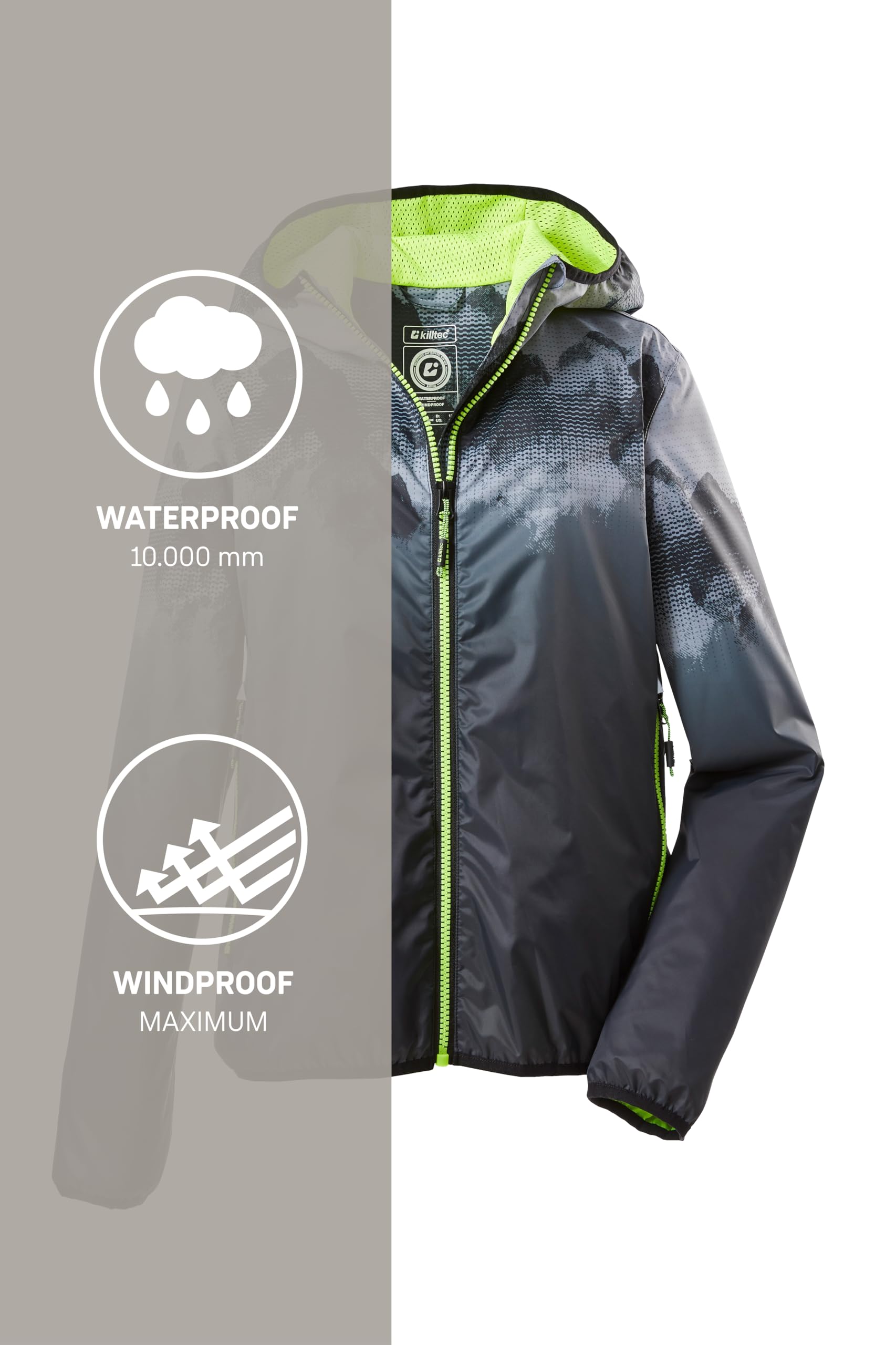 Killtec Lyse Bys Jckt B Funktionsjacke/Regenjacke mit Kapuze, packbar Bambini e ragazzi