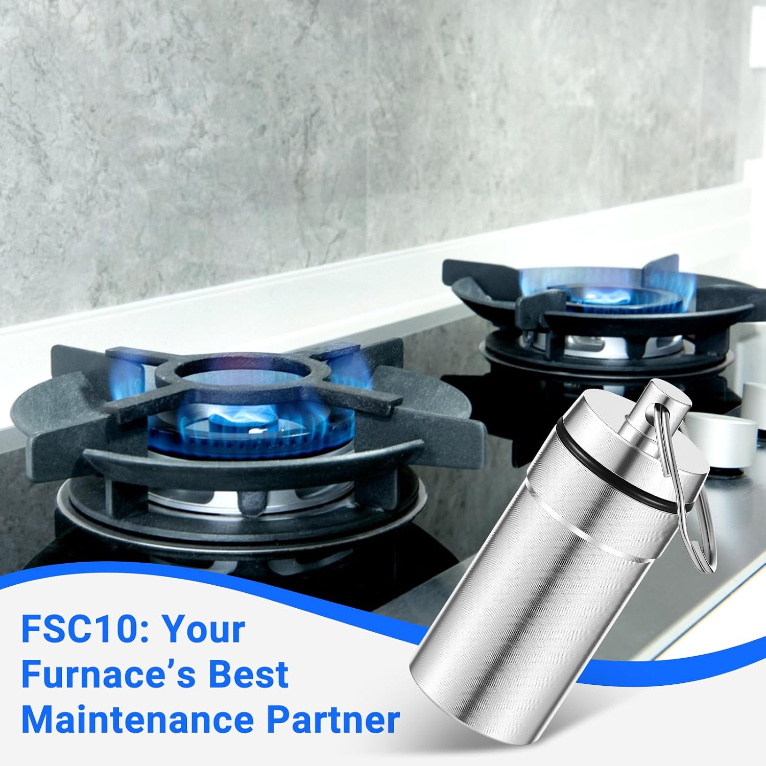 FSC10 Flame Sensor Cleaning Tool Flame Sensor Cleaner for Furnace HVAC Service Tools (Silver)