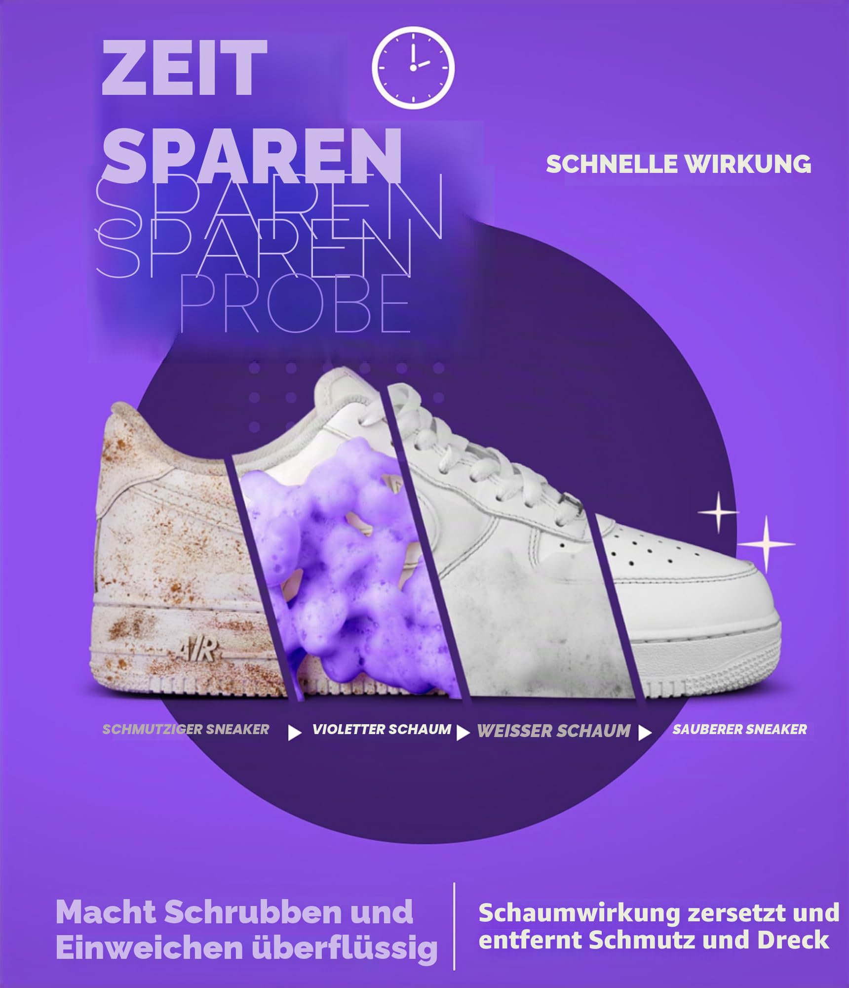 Crep Protect FoamX Schuhreiniger, 150 ml, gebrauchsfertige Formel für Leder, Segeltuch, Nylon-Sneaker