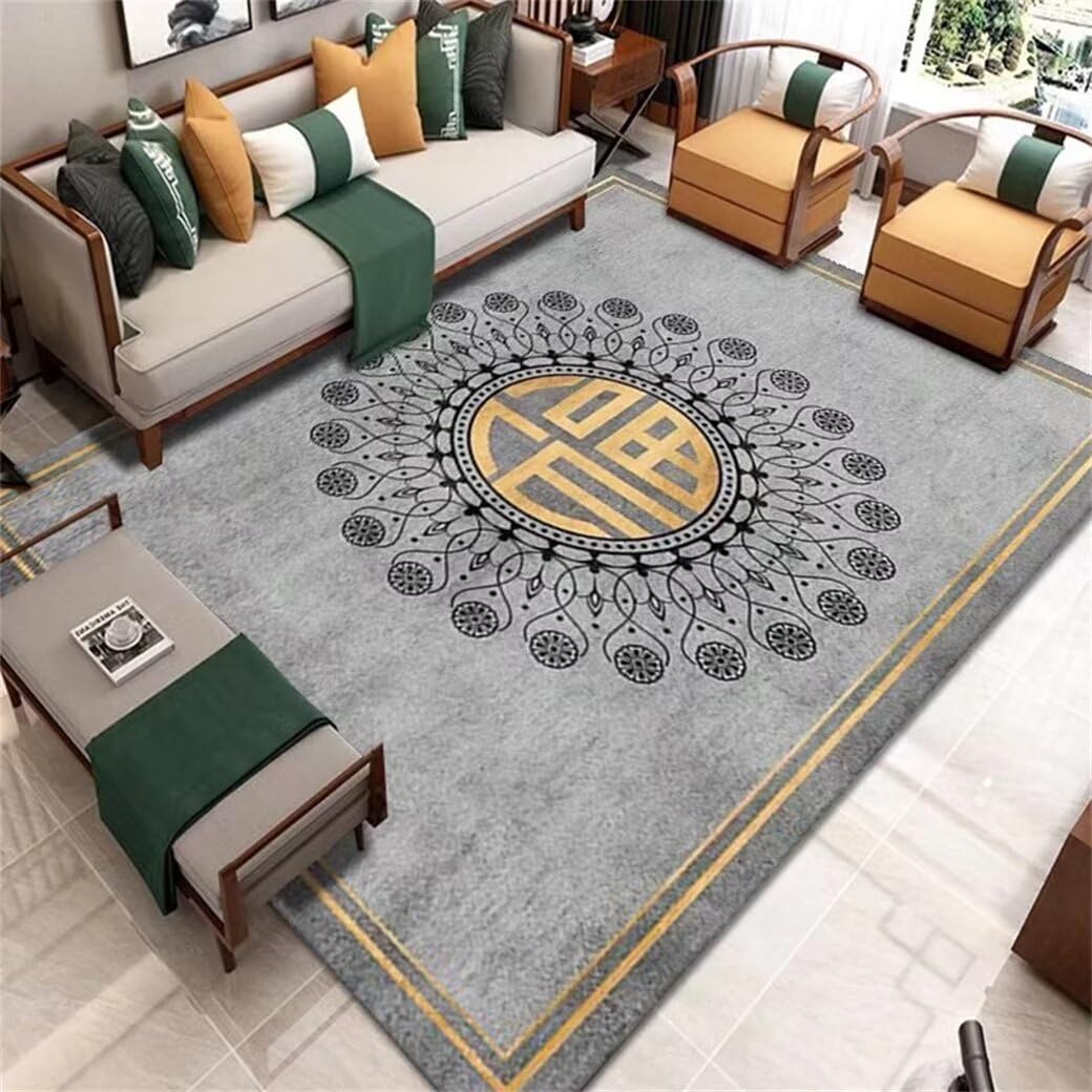 Tapis de bureau à motif imprimé pour protéger le sol des rayures de chaise