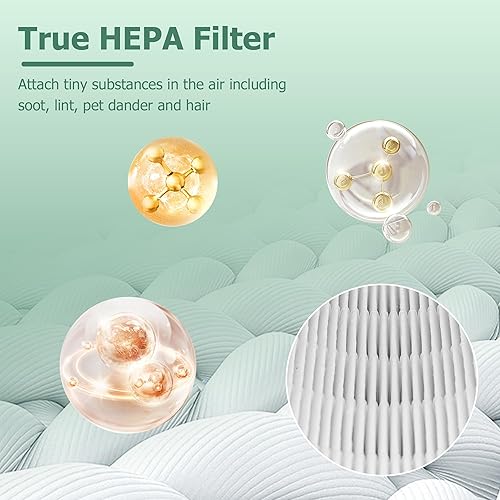 Miniatura 5 de MK01 MK06 - Filtro de aire de repuesto compatible con AROEVE MK01 MK06, ToLife TZ-K1, Kloudi DH-JH01 purificador de aire, versión de caspa de