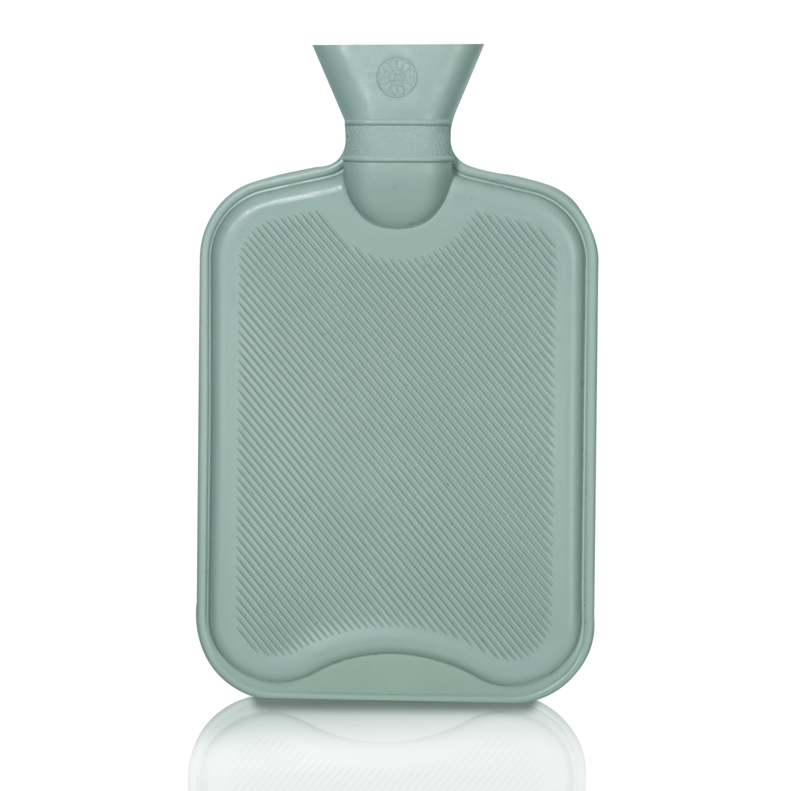 Things2KeepUWarmGrey 2L Hot Water Bottle (Double Ribbed) - Replacement Large Hot Water Bottle - Soothes Pains and Aches, Menstrual Cramps and Muscle Soreness