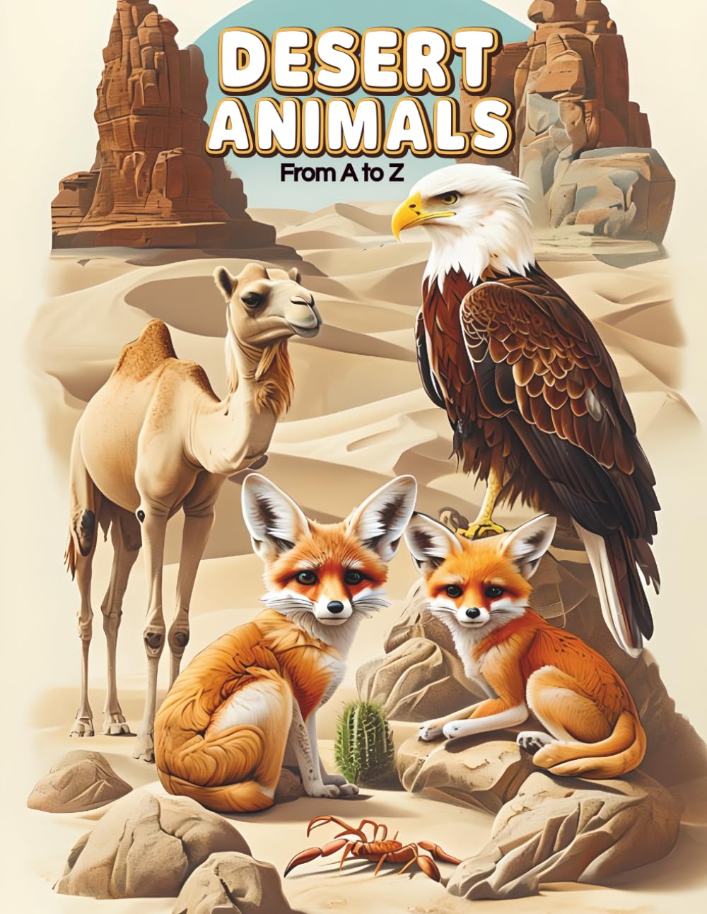 Desert Animals from A to Z: A Fun Desert Coloring Book for Kids (CD Creations A–Z Coloring Series)