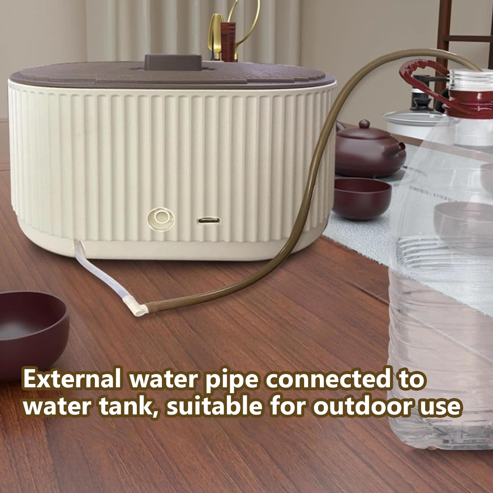 Lavabicchieri Automatico, Lavabicchieri con Getti Elettrici per Tazze da tè in Vetro, per Diametri da 3 a 10 Cm, Serbatoio dell'Acqua da 1600 Ml, Design con Aggiunta di Acqua Dall'alto