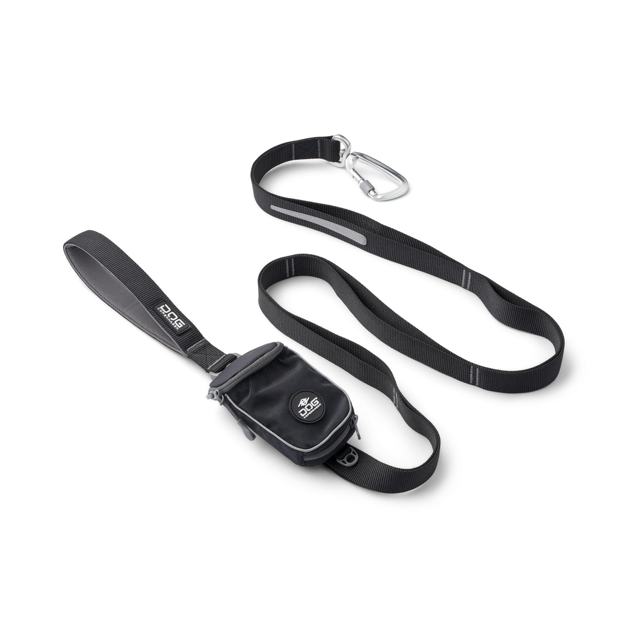 DOG Copenhagen Urban Trail 3.0 Dog Lead - Strong Dog Lead for Small, Medium and Large dogs - Padded Handle and Aluminum Carabiner - Training Lead - Dog Leash, Black, L