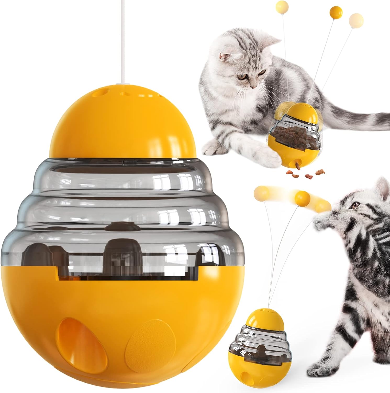 TACKDG Cat Treat Dispenser Toys Interactive Kitten Puzzle Toy Infoor for Cats