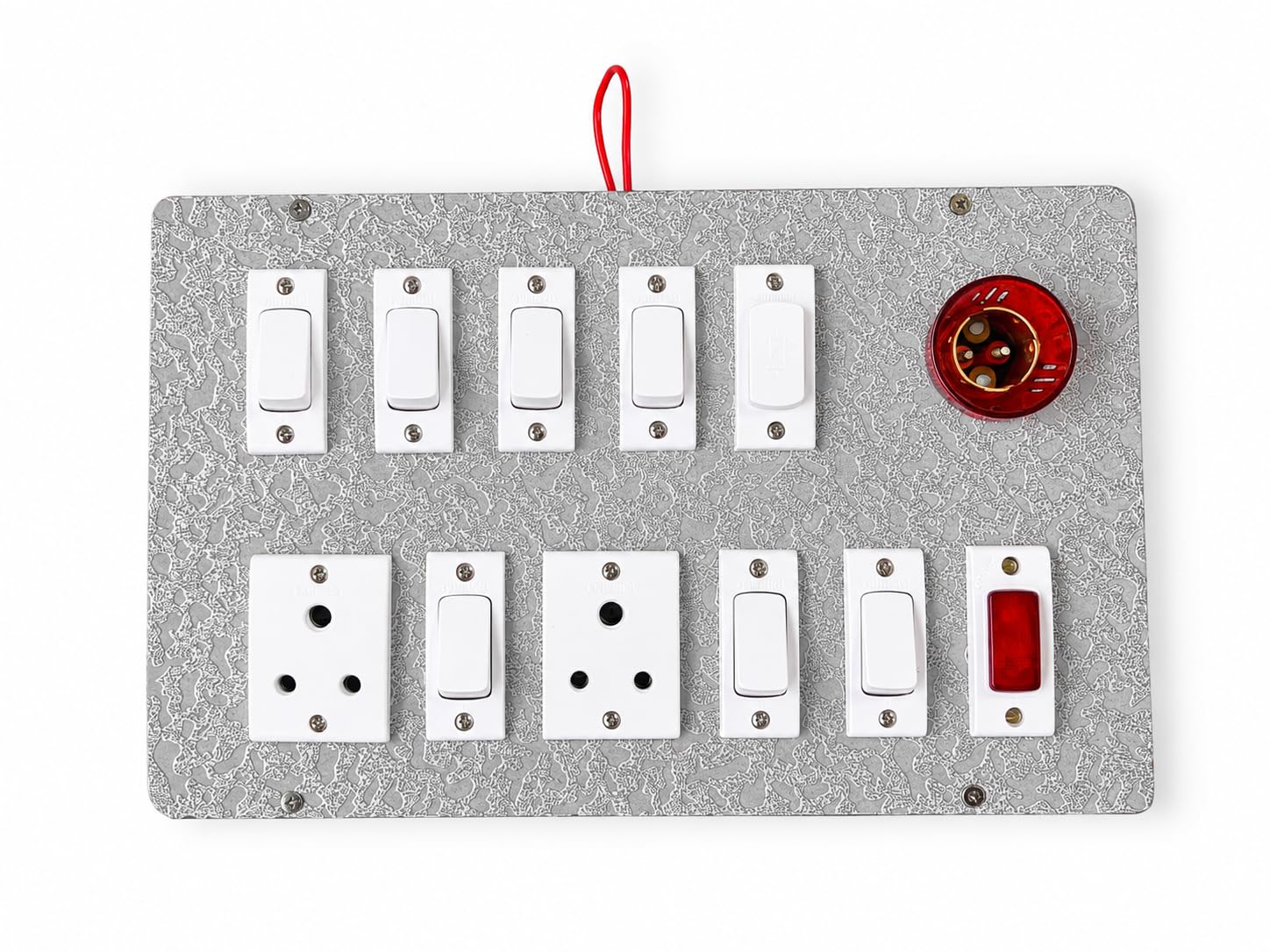 Wall Mount Wooden Switchboard | 12 x 8x 2.3 inches | Multi-Function Electrical Control Panel-image-38