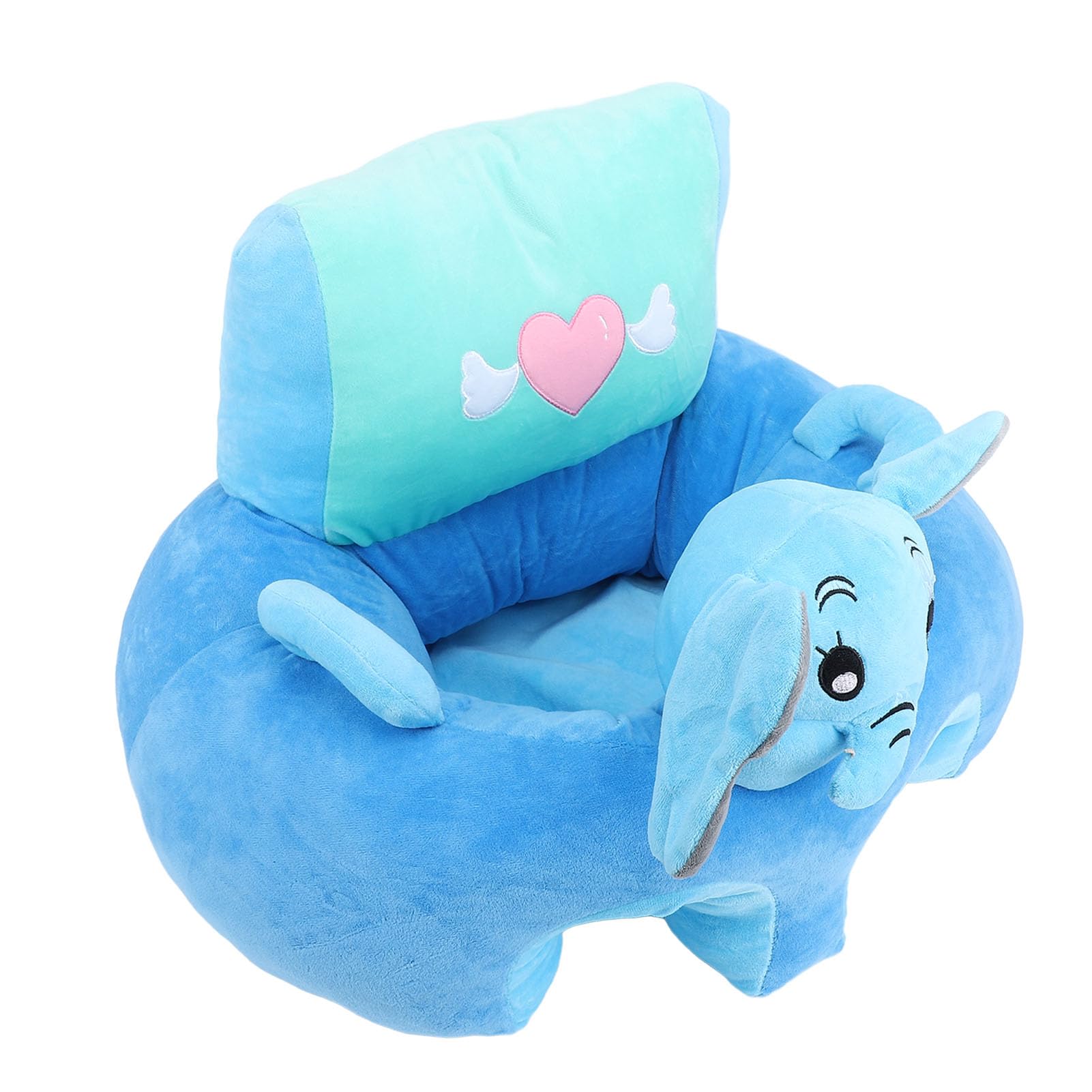 Sedile di supporto per neonati Divano in morbido peluche a forma di animale con schienale ergonomico per i più piccoli che imparano a sedersi Base antiscivolo 21,7x21,7 pol