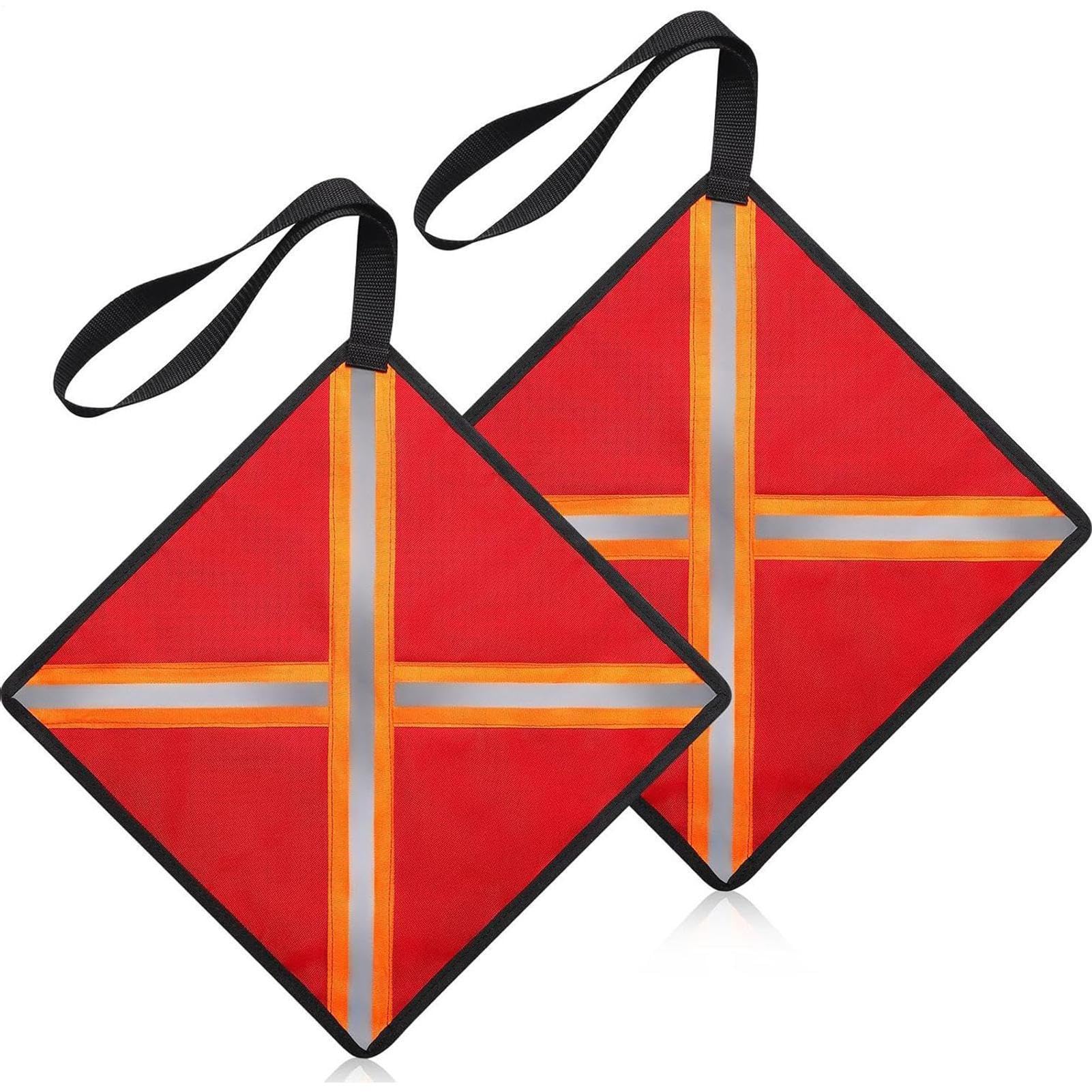 Drapeau kayak de sécurité résistant à la déchirure - Lot de 2 pièces pour extérieur