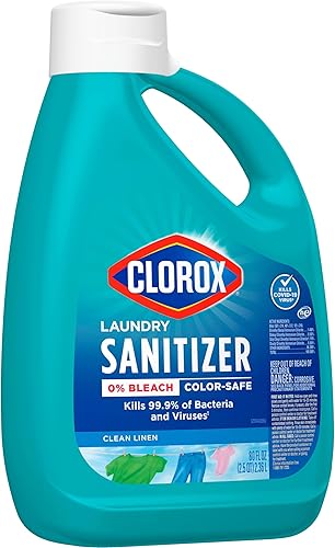 Miniatura 10 de Clorox Desinfectante para ropa sucia, mata el 99.9% de las bacterias que causan olor en la ropa, 80 onzas líquidas, paquete de 2