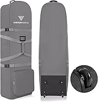 Vista 14 de Golf Travel Bags for Airlines with Adjustable Support Rod and Detachable Shoulder Straps, Hard case Top Soft Foldable Golf Club Travel Covers