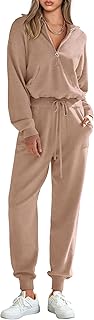 PRETTYGARDEN Women's 2 Piece Sweatsuits Set Fall Outfits | Cozy Knit, Long Sleeve Pullover Sweaters, Zip Up Sweatshirt, Drawstring Pockets Sweatpants, Matching Jogger Sets, Loungewear