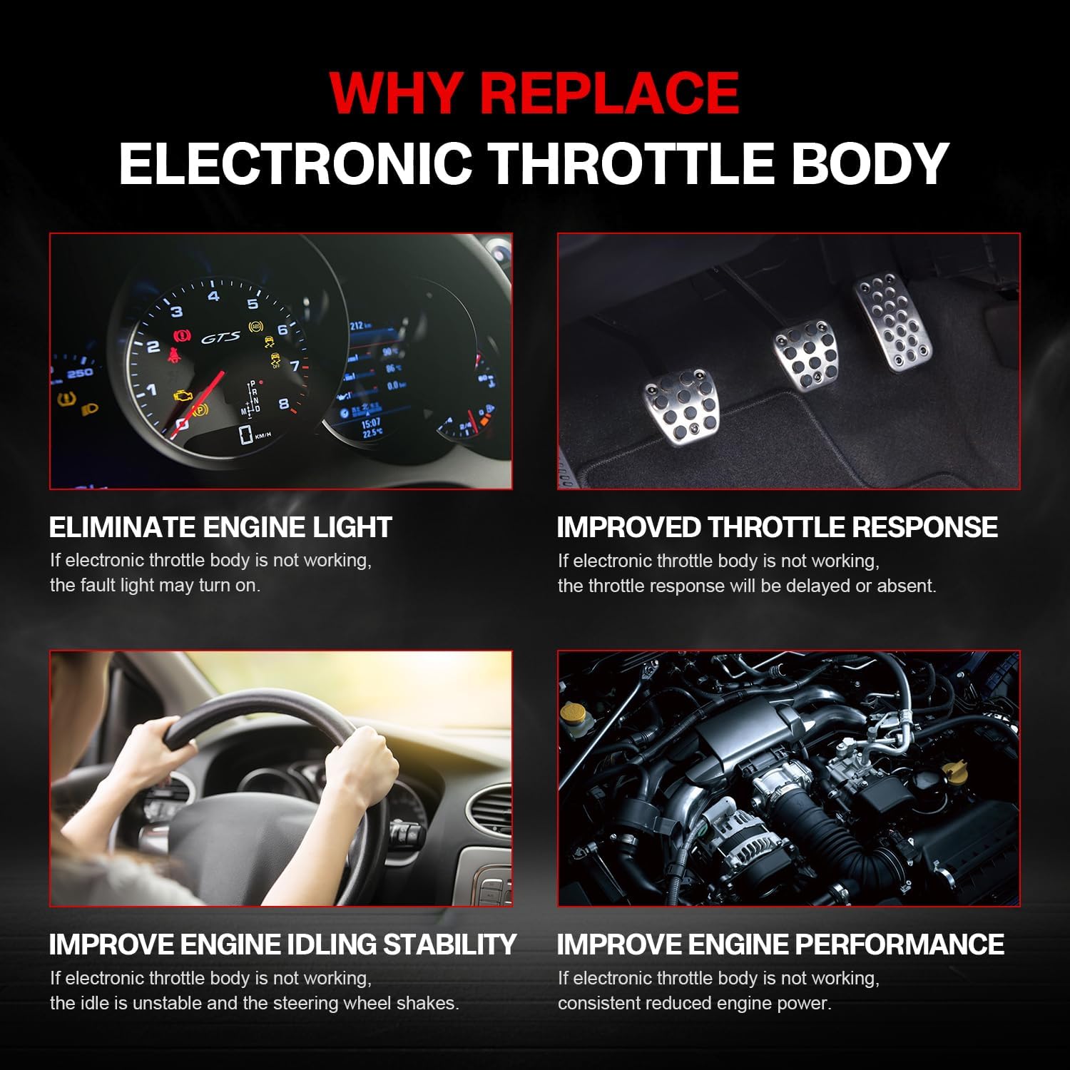 Electronic Throttle Body 12572658 Compatible with 2006-2008 Chevy, GMC, Cadillac, Buick & More - Silverado, Suburban, Express, Avalanche, Tahoe, Sierra, Yukon - 4.8/5.3/6.0/6.2L 12679524, 12580760 - Image 7