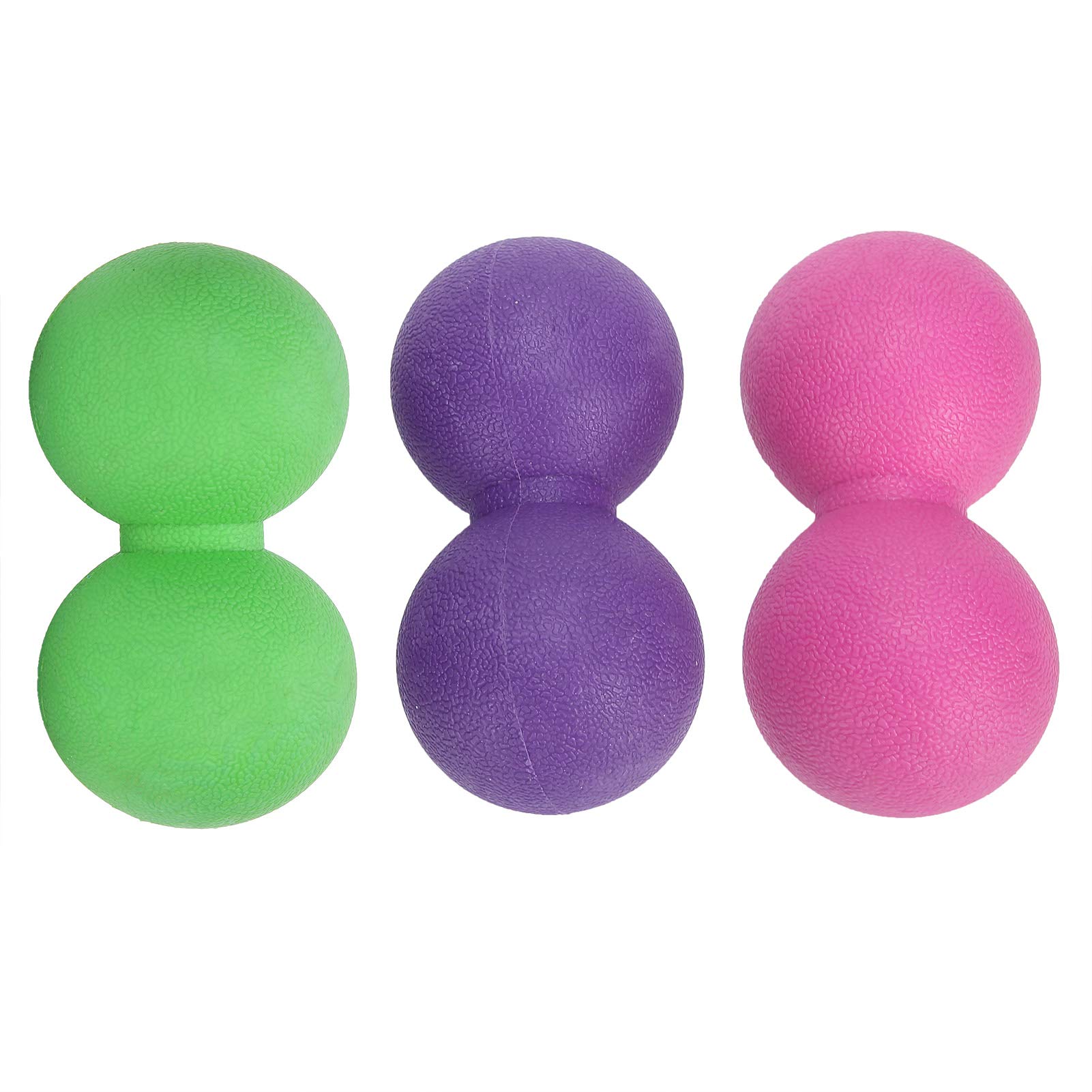 Erdnuss-Massageball Zur Muskelentspannung, Tragbares Silikon-Fitnessgerät für Büroangestellte, 12,1 Cm, 3er-Pack (Lila+Rosarot+Grün)