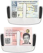 Porte Carte Handicapé Pare Brise x2 ✯Fabriqué en France✯ Support Carte VTC/Taxi/PMR Ticket de Stationnement - Porte Caducée Infirmier Voiture/Macaron - Pochette Carte Handicapé Pare Brise ✯GARANTIE✯