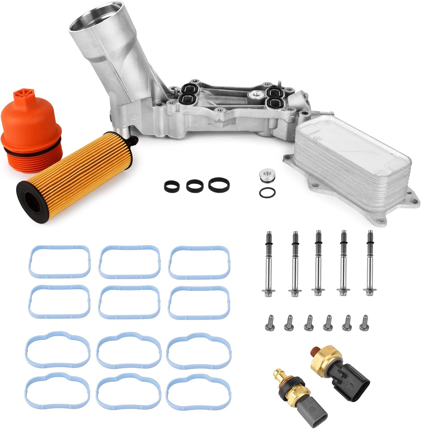 926959 Upgraded Aluminum Engine Oil Filter Housing with Oil Cooler and