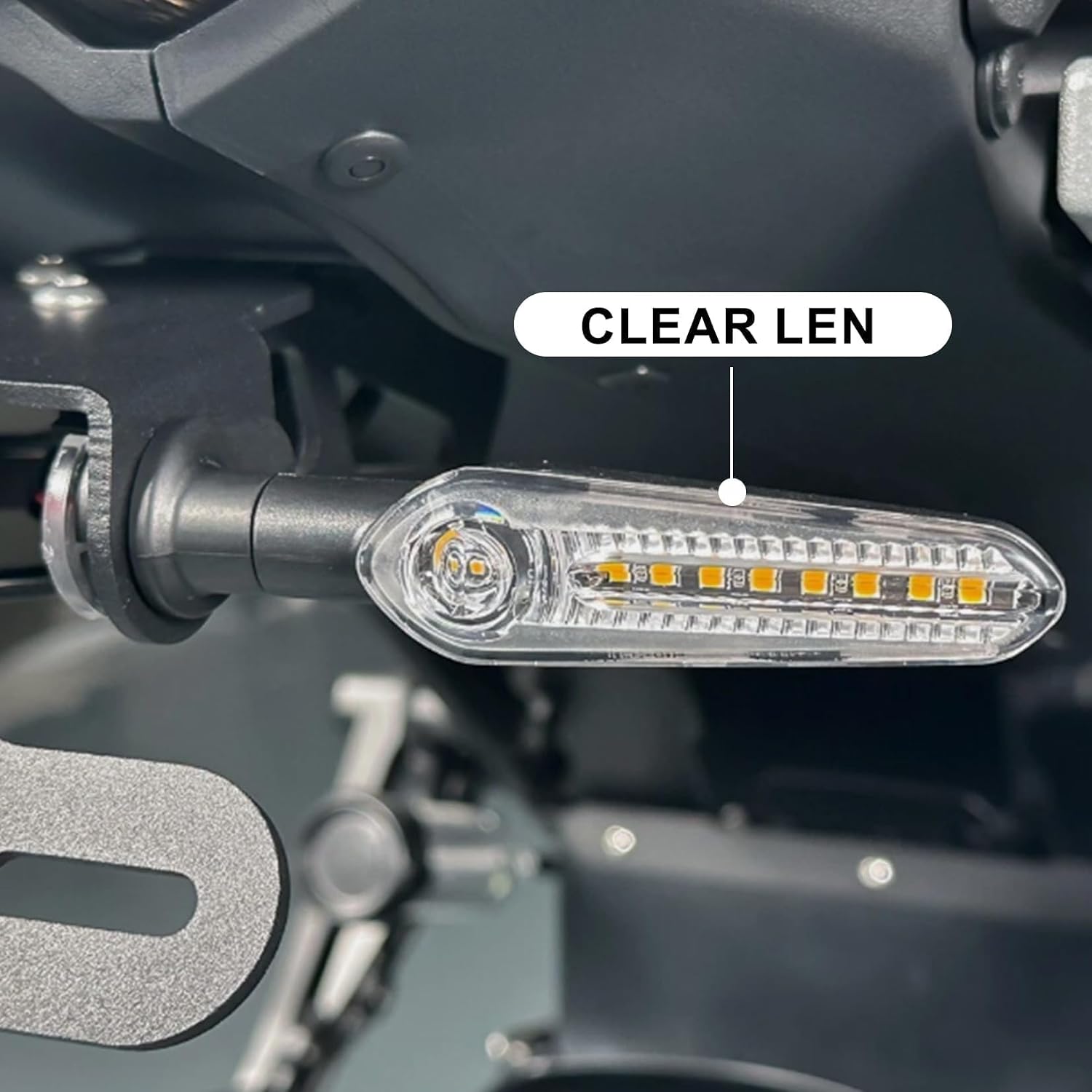 Motorcycle Turn Signal Light - PSLER LED Turn Signals Front or Rear Turn Signal Blinker Compatible with MT07 MT09 MT03 MT10 MT125 XSR700 900 Tracer YZF R1 R3 R6 R6S, 1 Pair, Clear Lens