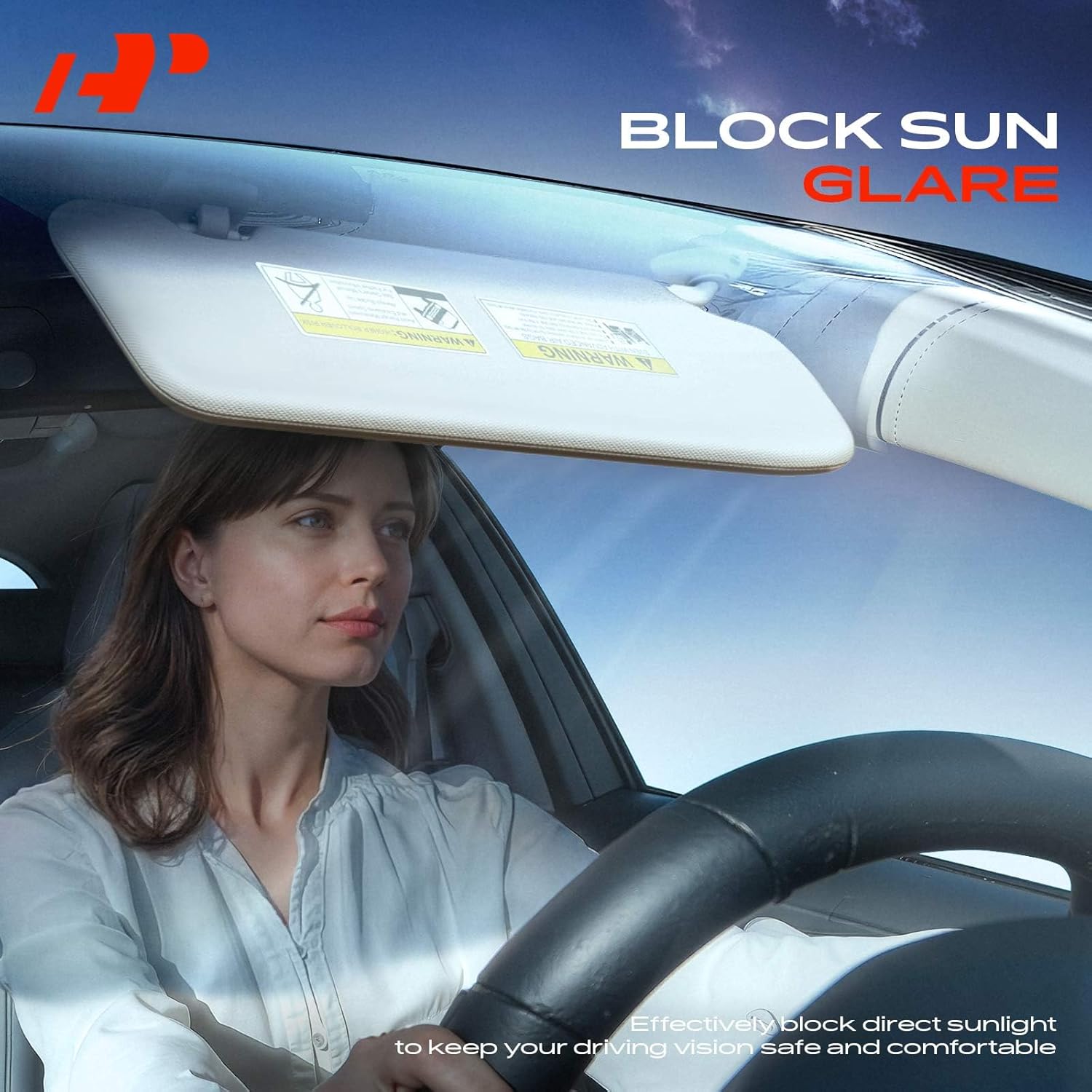 A-Premium Passenger Right Side Sun Visor (Upgraded) Compatible with Nissan Pathfinder 2013-2020 & Infiniti JX35 2013, QX60 2014-2020 - with Vanity Light, with Vanity Mirror, with Sunroof, Gray Color