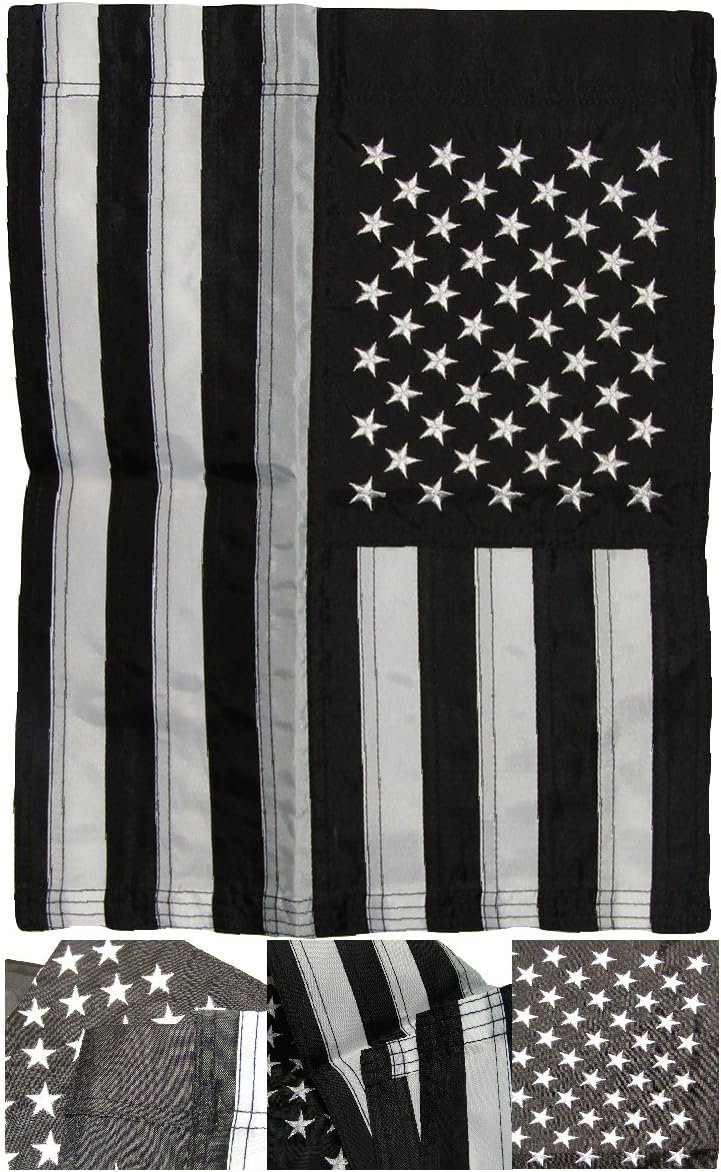 12x18 Embroidered USA 220D Nylon Sleeve Flag 12"x18" (made In USA