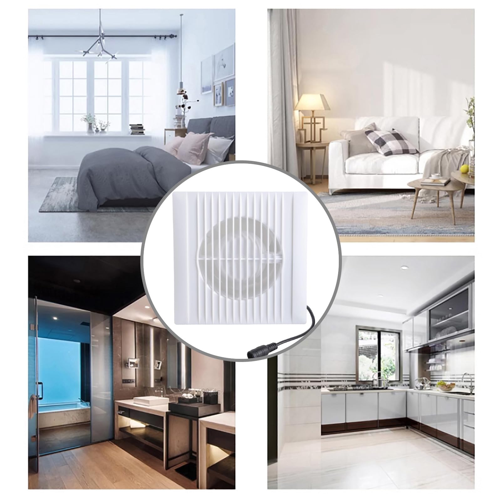 Solarenergie Belüftung, 8-W Panel und 4-Zoll Abluftventilator für Fenstergewächshäuser, einfacher Solar Fensterventilator