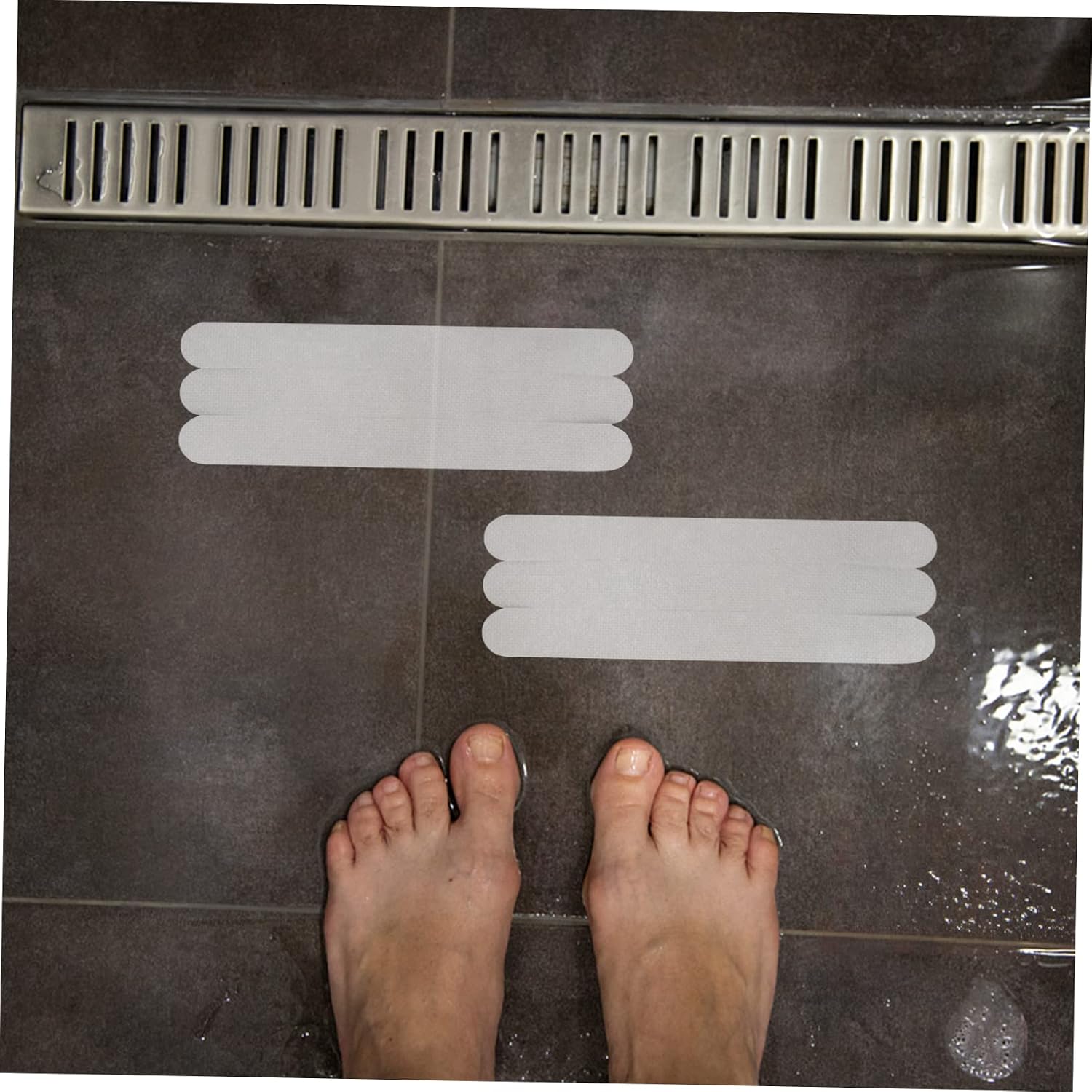 SOLUSTRE 6pcs Non Slip Tape Bath Tub Mat Non Slip Strips Adhesive Bath Treads for Boys and Girls Bathroom Stairs