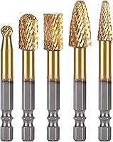 Vista 14 de HUHAO Juego de fresas de carburo 1/4 de vástago de 1/4, brocas de amoladora de herramientas rotativas, accesorios de archivo de escobilla de metal