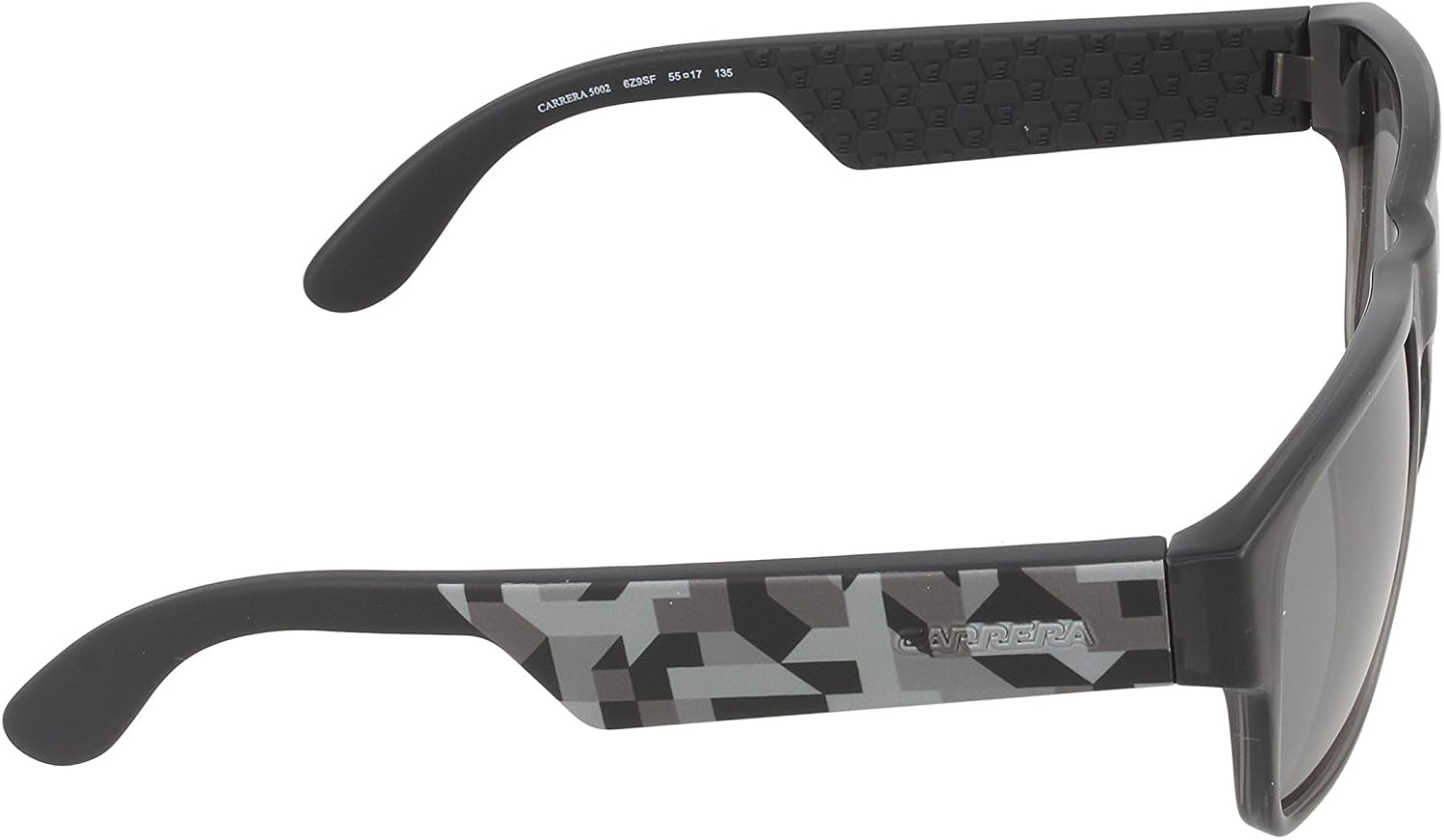 Carrera Sunglasses (Safilo Group) CA5002/S Rectangular Sunglasses, Gray Camel Gray & Black Mirror, 55 mm