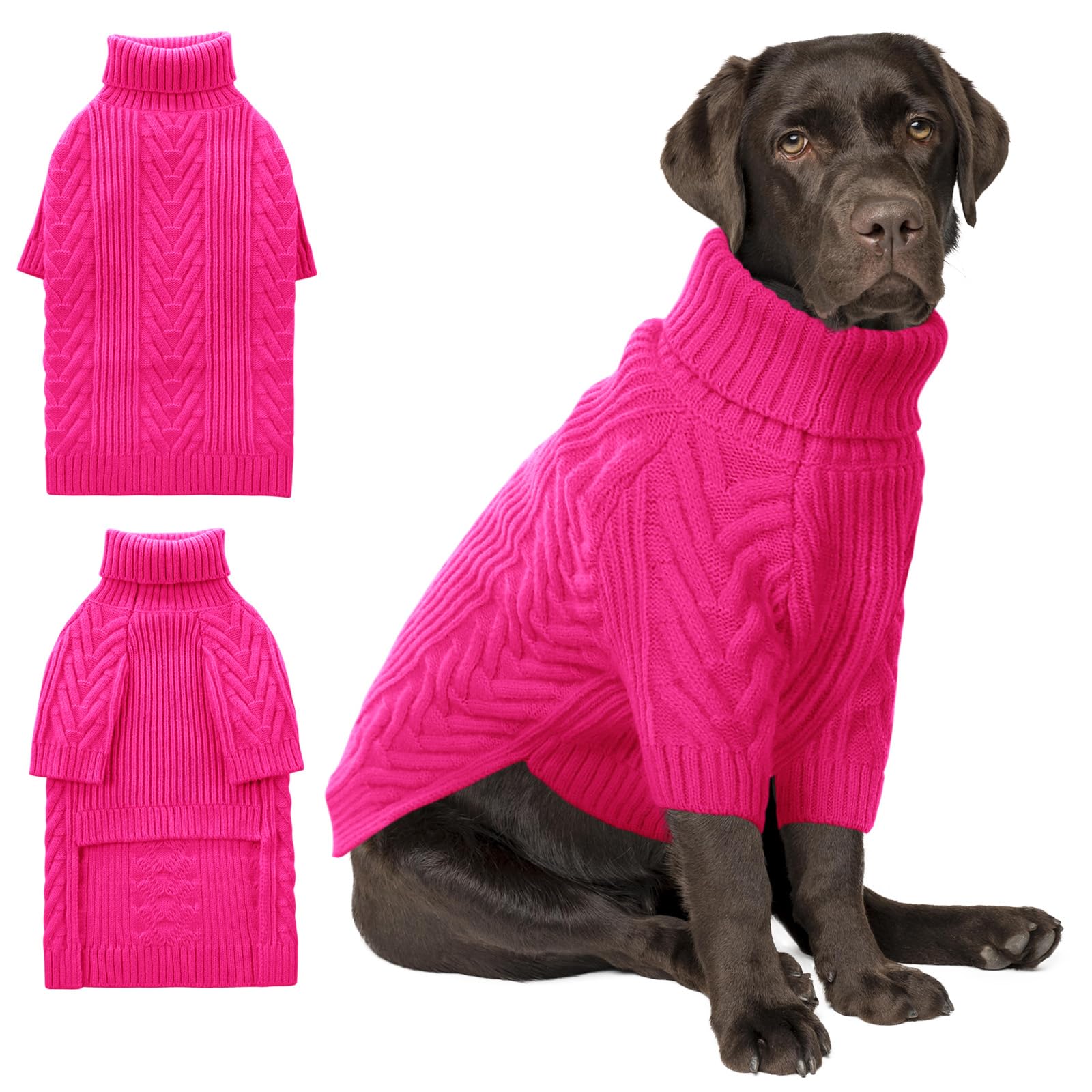 ASENKU Dog Sweater for Extra Large Dogs, Warm Knit Sweater for Doberman