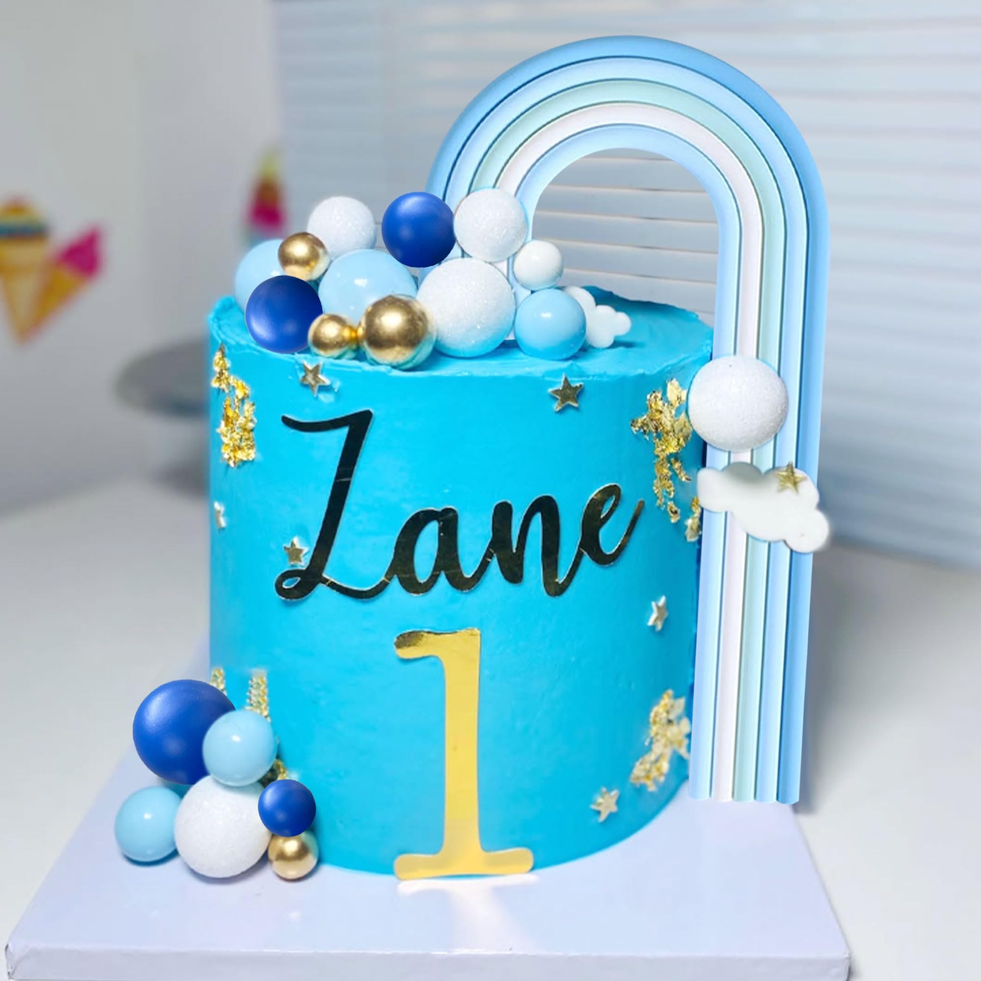 Rainbow Confetti Balloon Cake Topper Décoration De Célébration Festive Pour Les Anniversaires, Les Mariages Et Les Douches Du 0,24 € | DHgate