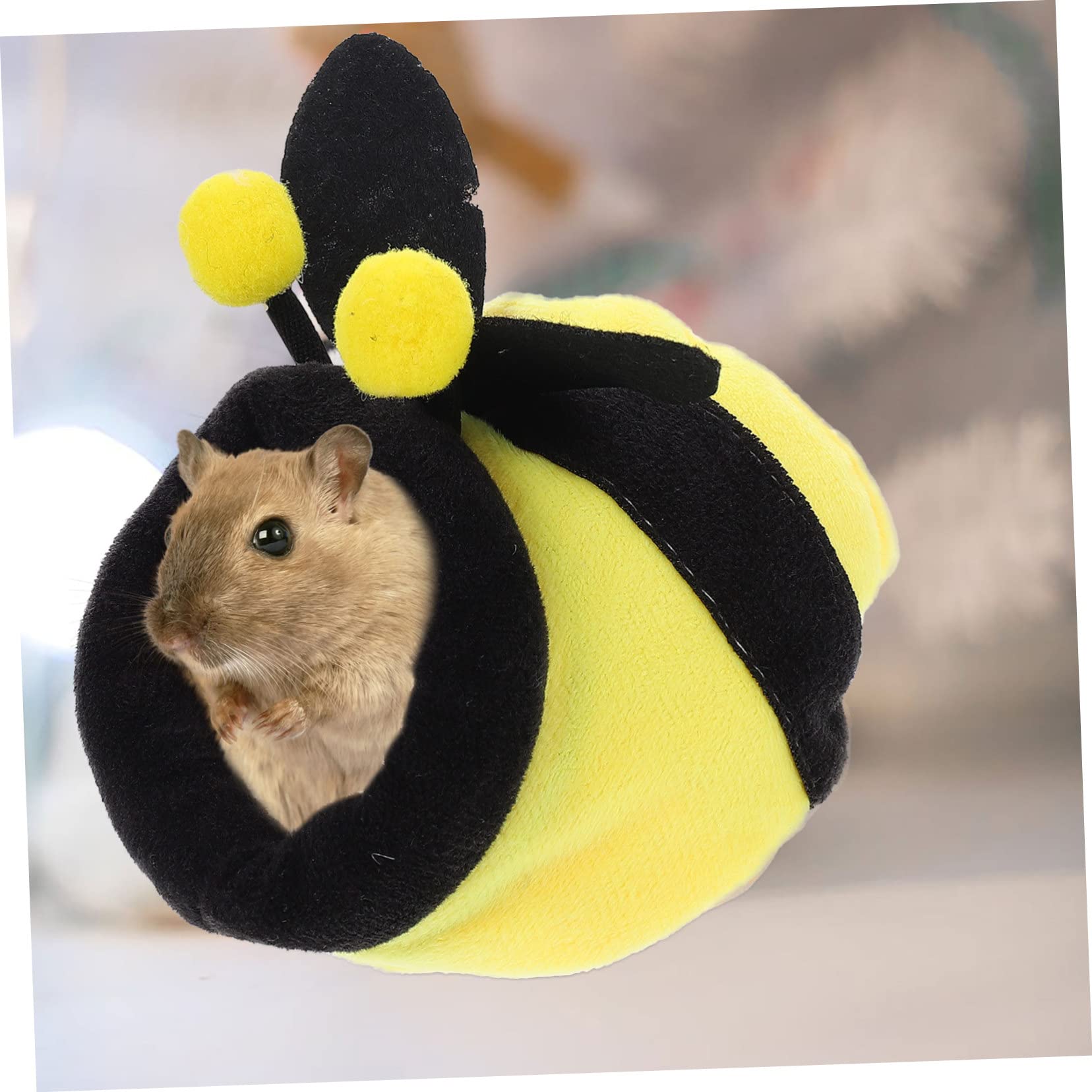 POPETPOP 5piezas Cama Aislante para Hámster y Mascotas Pequeñas Nido De Fleece y para Cobayas y Erizos Diseño De Invierno Color para Pequeños Roedores