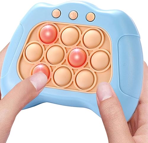 Consola de juegos Pop Quick Push Light Up Sensorial Fidget Toys Handheld Puzzle Popping Press Toy Día del Niño, regalo de cumpleaños para niños y