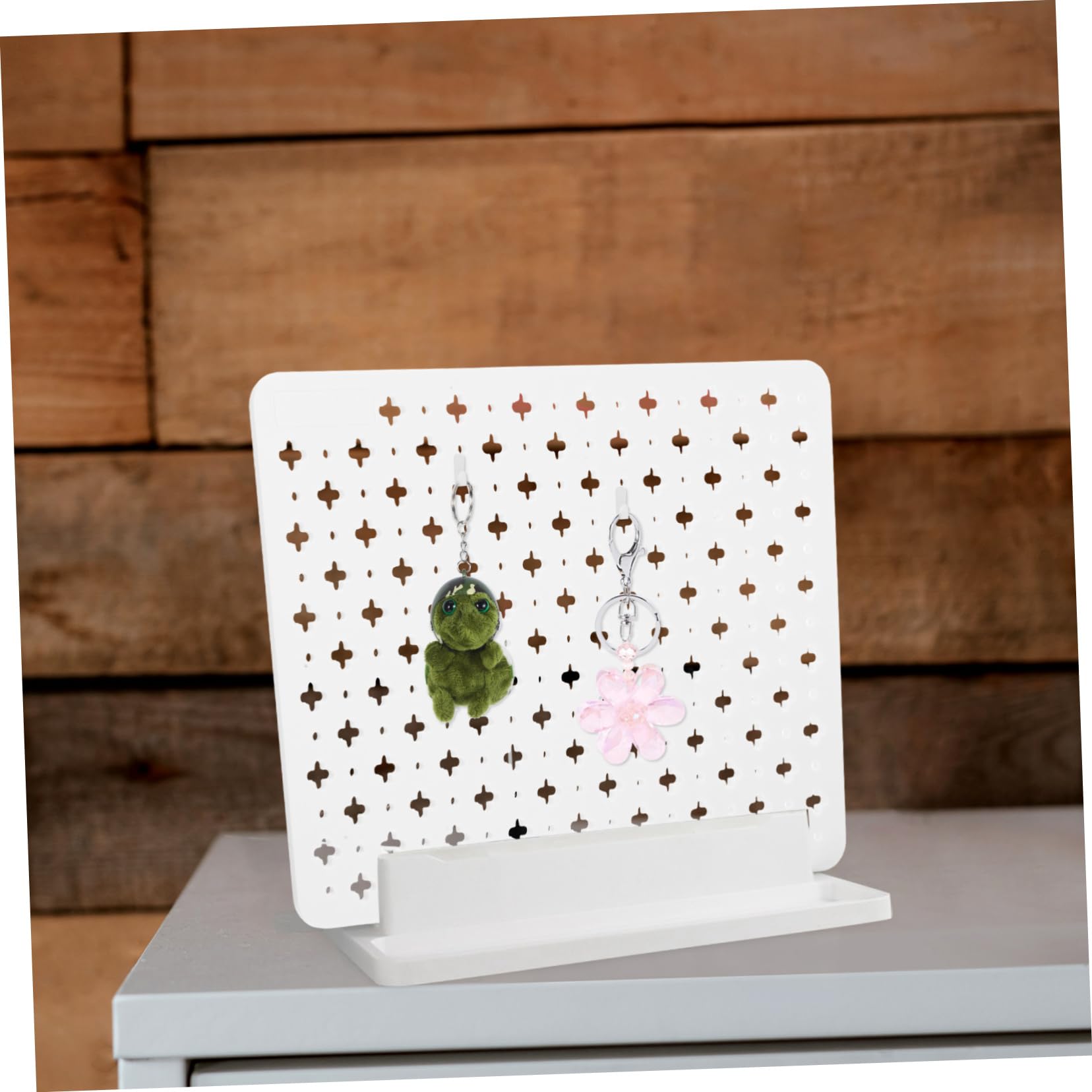 Mikikit Convenient Pegboard Wall Pegboard Panel Multi-Functional Storage Organizer Wall Mount Display Panel