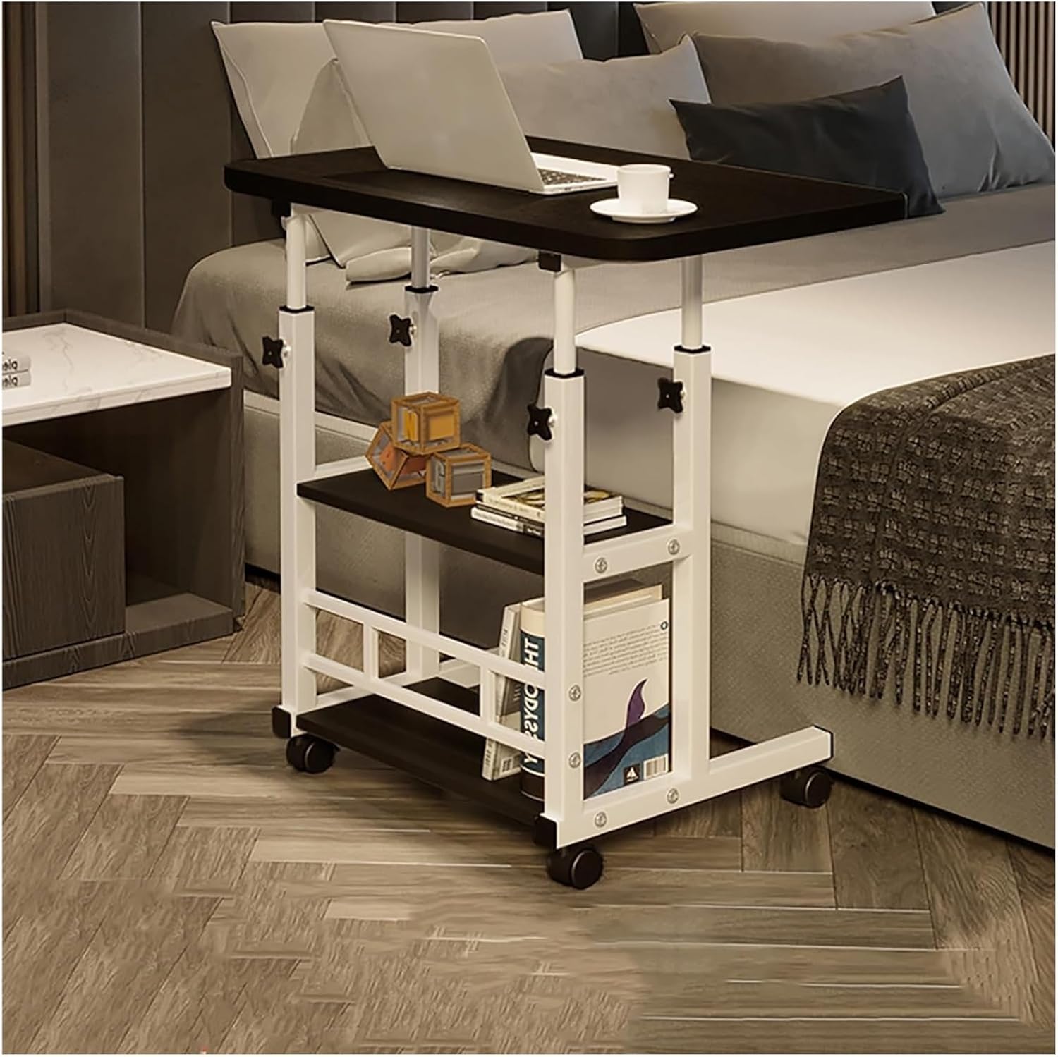 Amazon.com: Mobile Standing Desk,Mobile Side Table, Mobile End Table ...