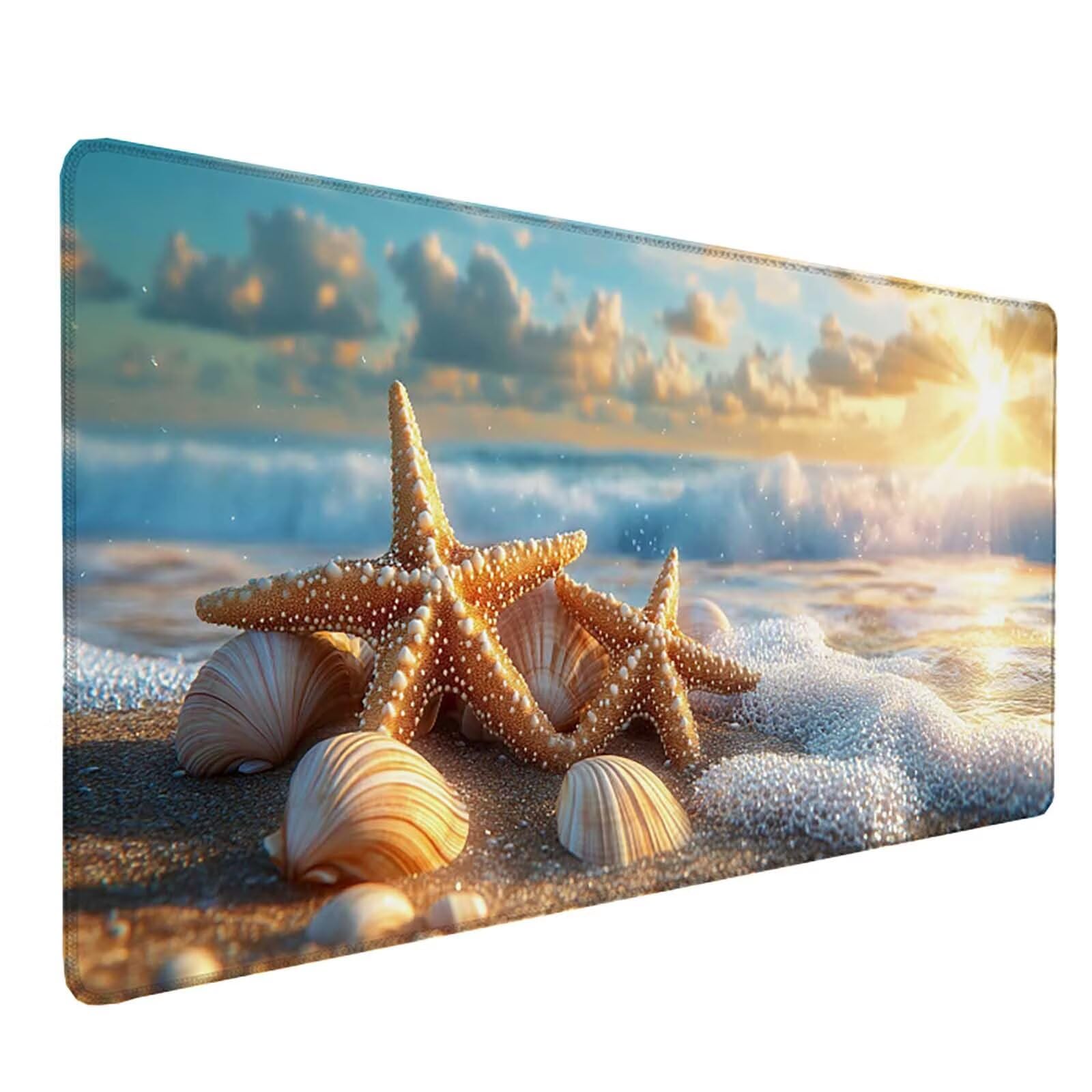 Podkładka pod mysz XXL 150 x 80 cm, gamingowa podkładka pod mysz, biała, podkładka na biurko z przyszytymi krawędziami, antypoślizgowa gumowa podstawa, wodoodporna, akcesoria gamingowe do biura