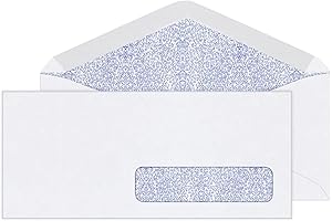 Box Of 500 White Right Window Envelopes